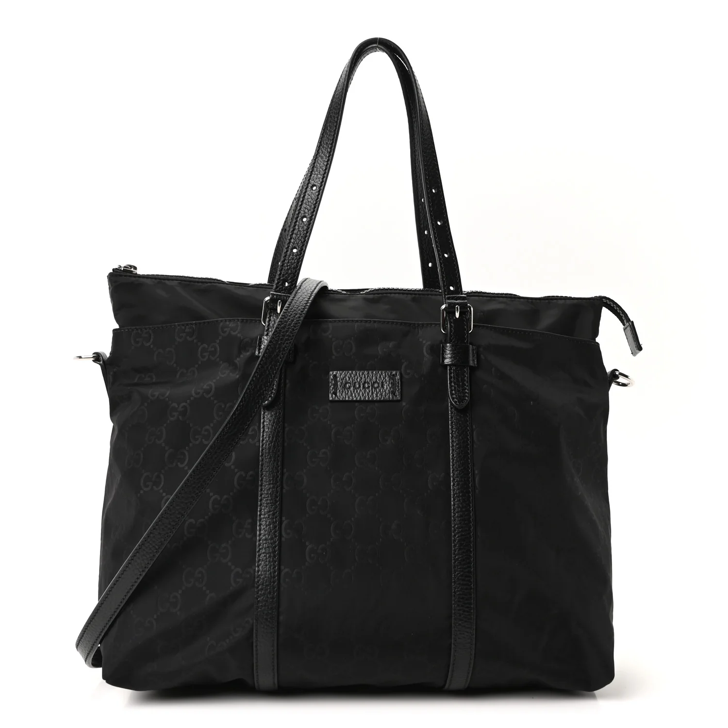 Nylon Monogram Tote Black