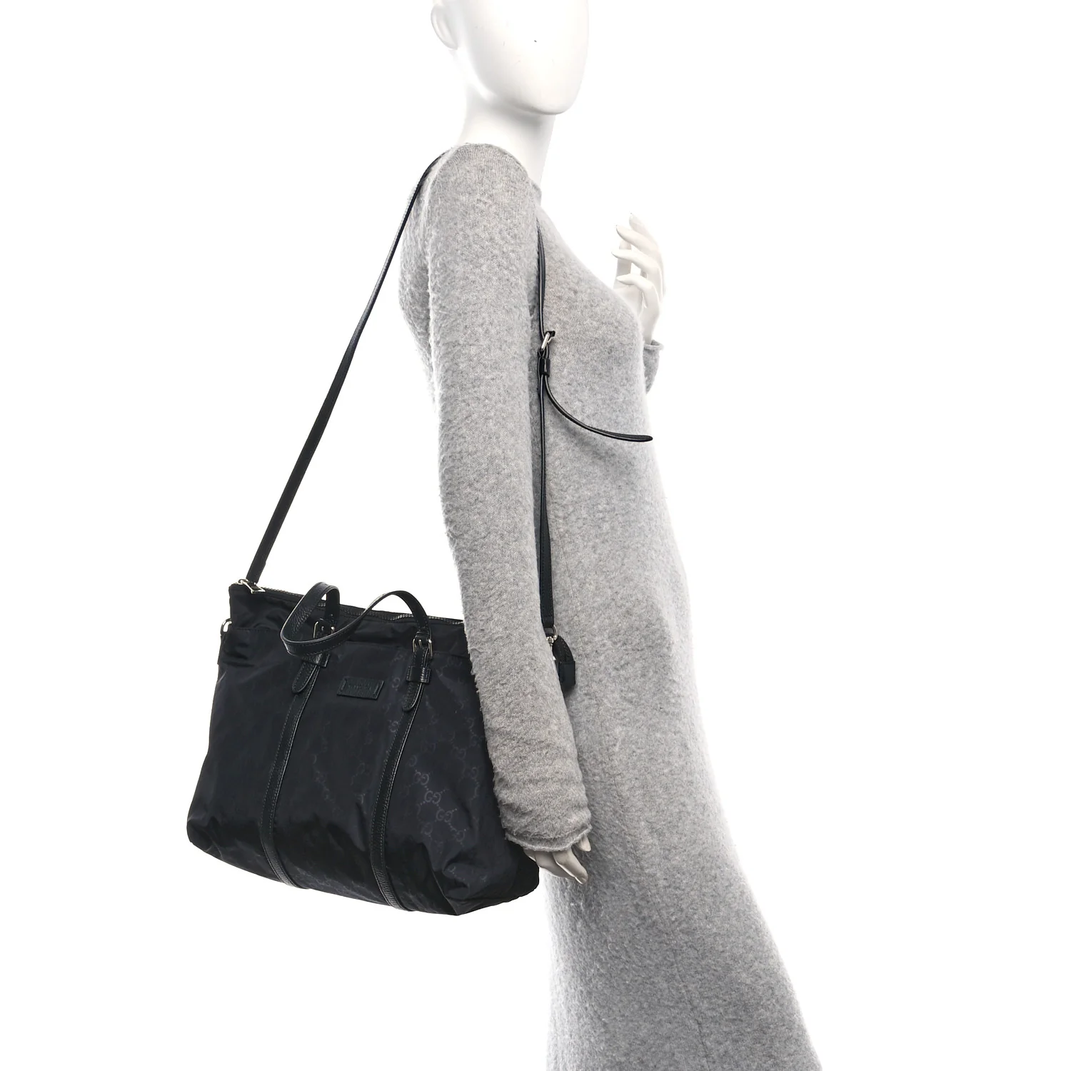 Nylon Monogram Tote Black - Image 2