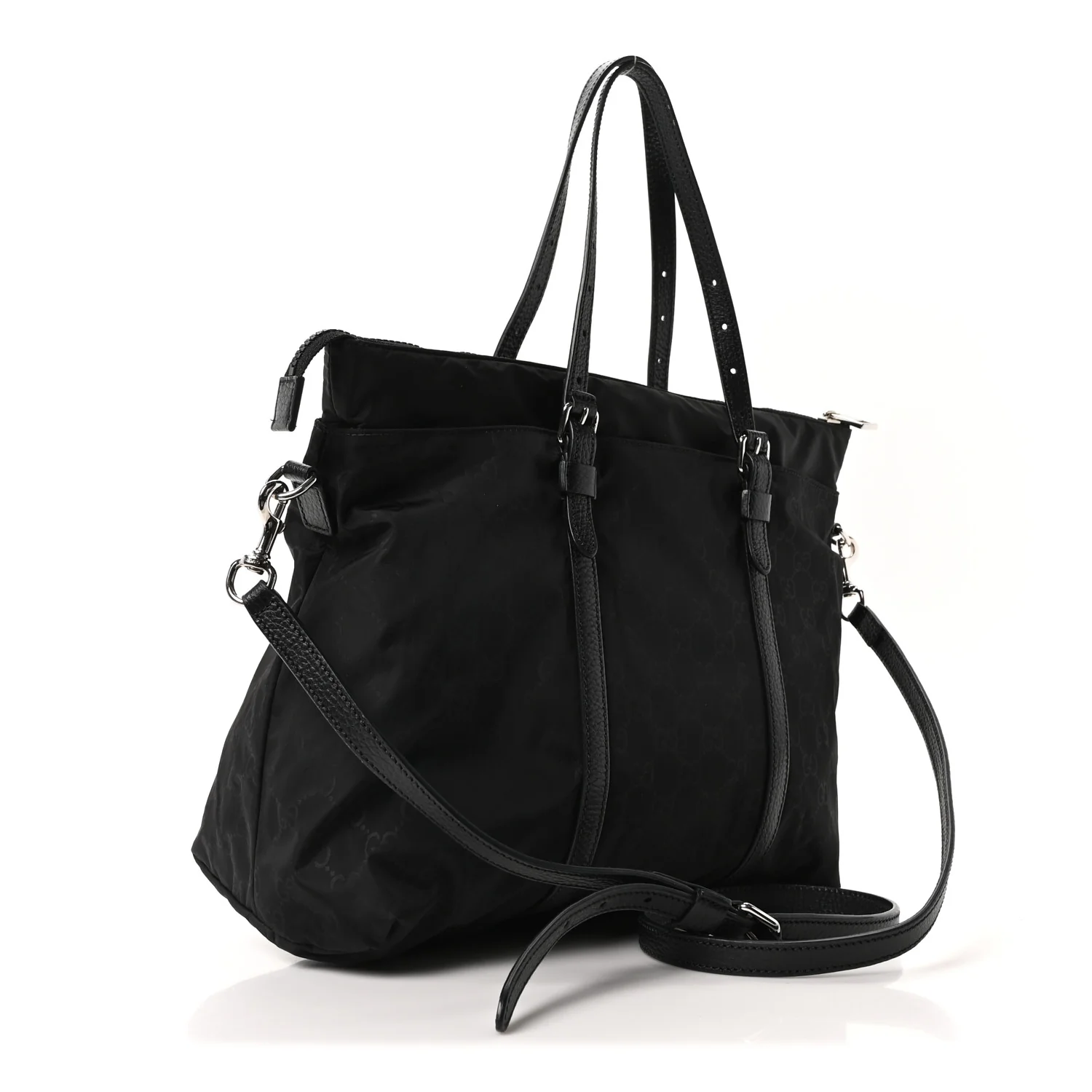 Nylon Monogram Tote Black - Image 3