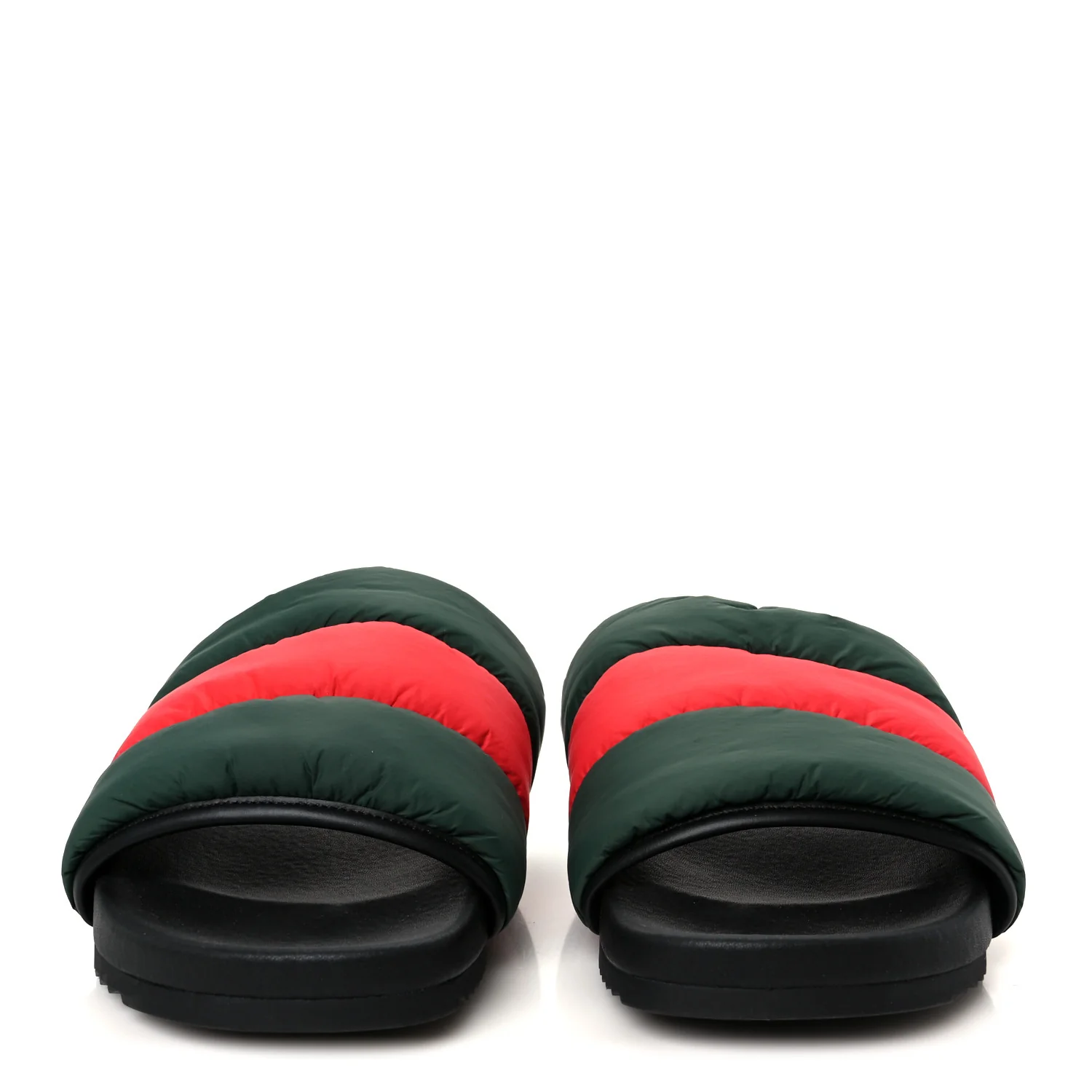 Nylon Web Womens Slide Sandals 40 Black Green Red - Image 3
