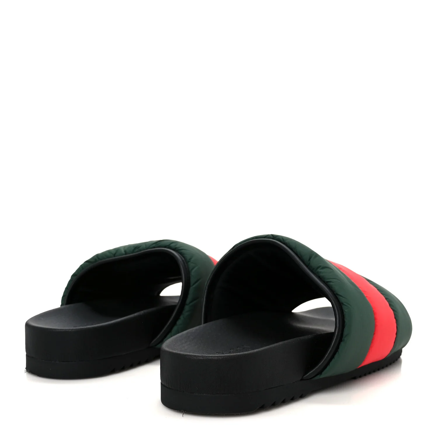 Nylon Web Womens Slide Sandals 40 Black Green Red - Image 5