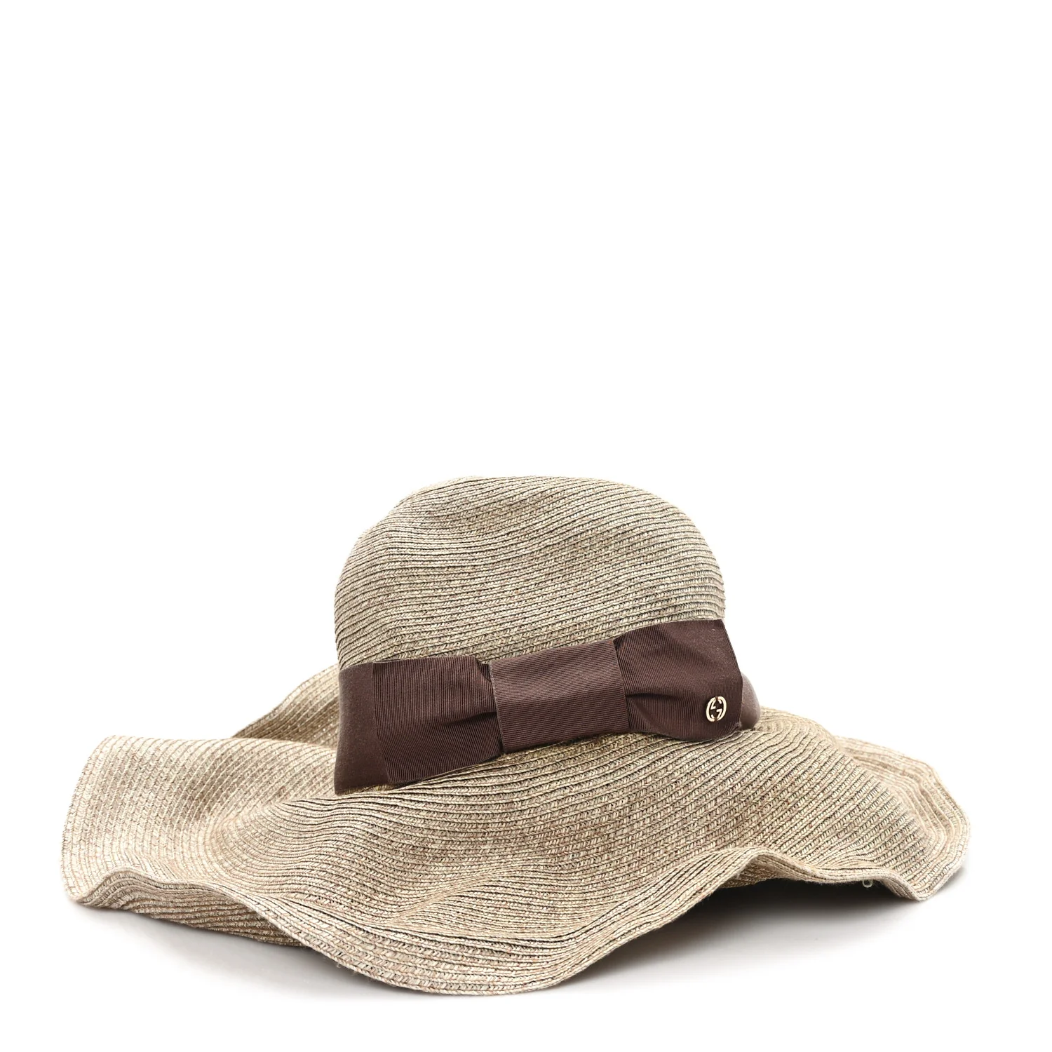 Paper Blend Wide Brim Hat S Brown - Image 3