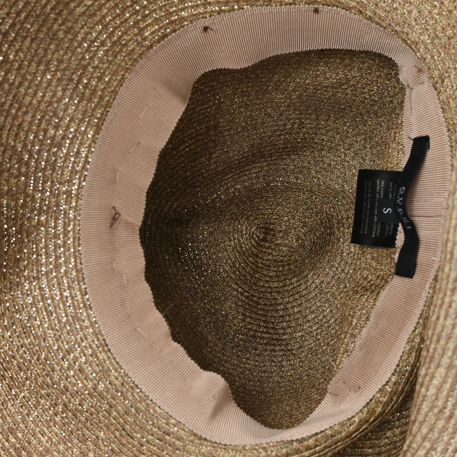 Paper Blend Wide Brim Hat S Brown - Image 8