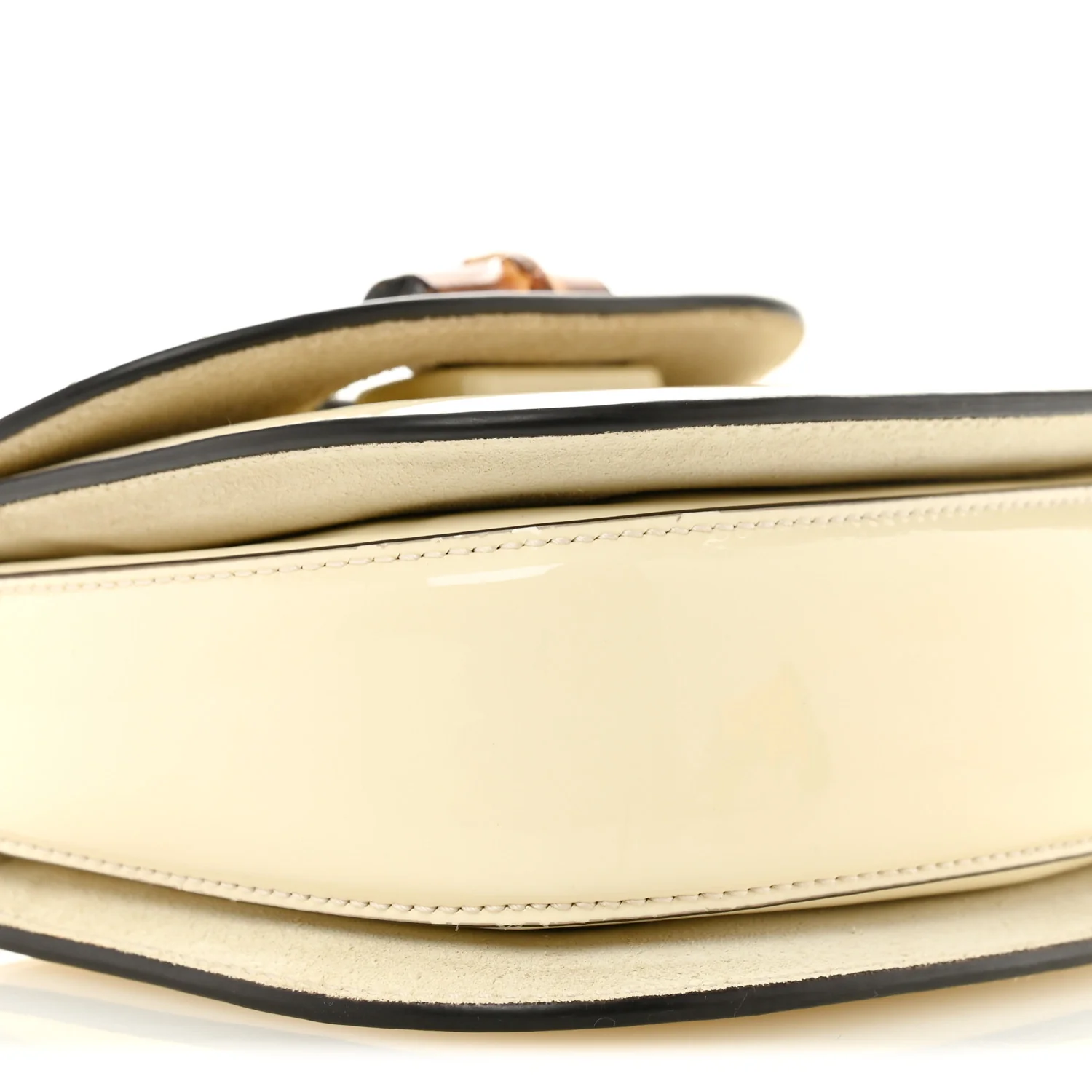 Patent Crystal Mini Bamboo 1947 Top Handle Chain Bag White - Image 9