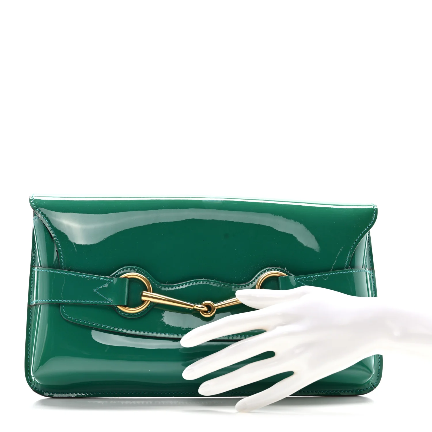 Patent Large Bright Bit Clutch Shocking Green - Image 2