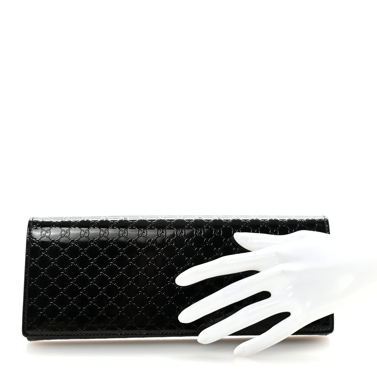 Patent Microguccissima Small Broadway Clutch Black - Image 2