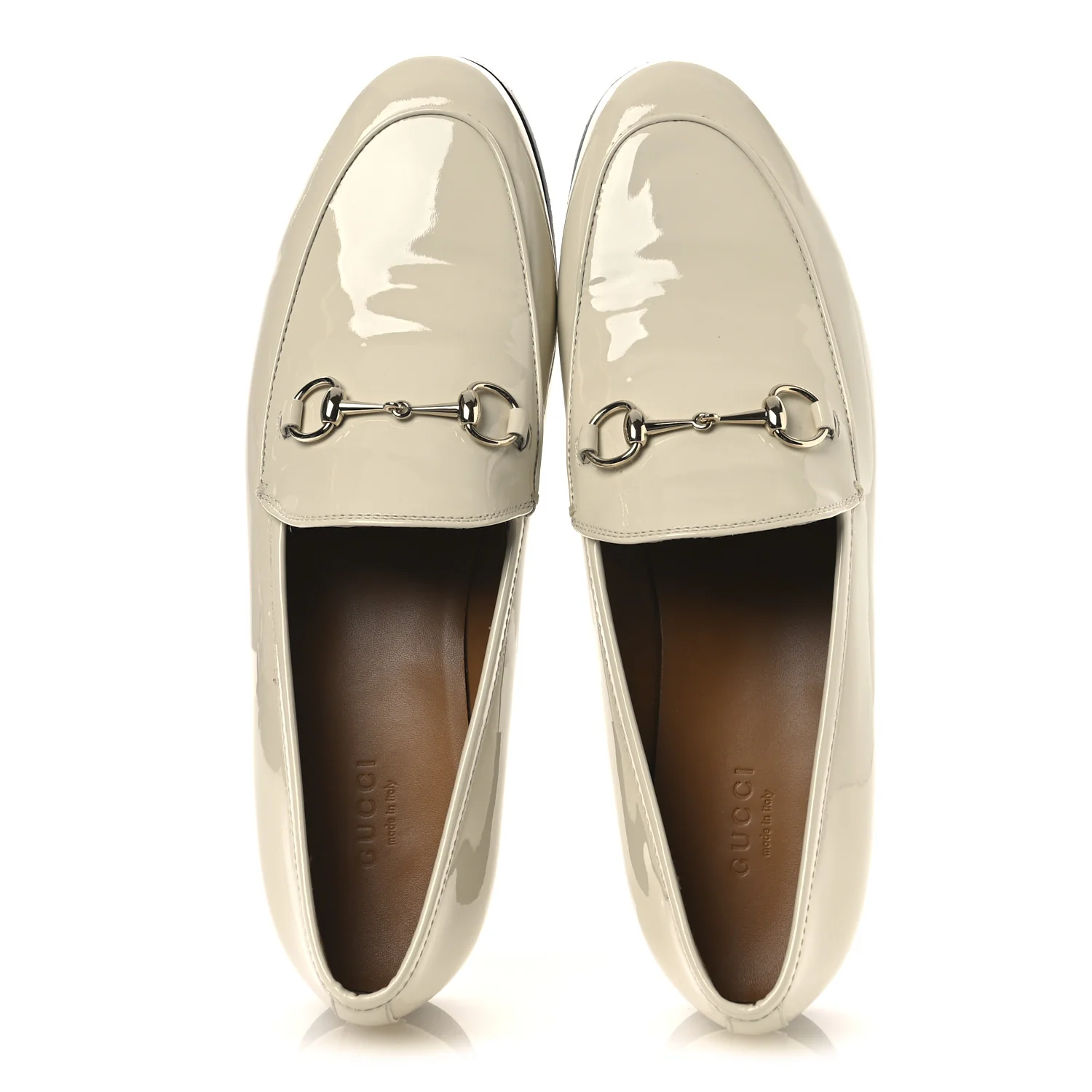 Patent Womens Jordaan Loafers 39.5 New Ivory - Image 2