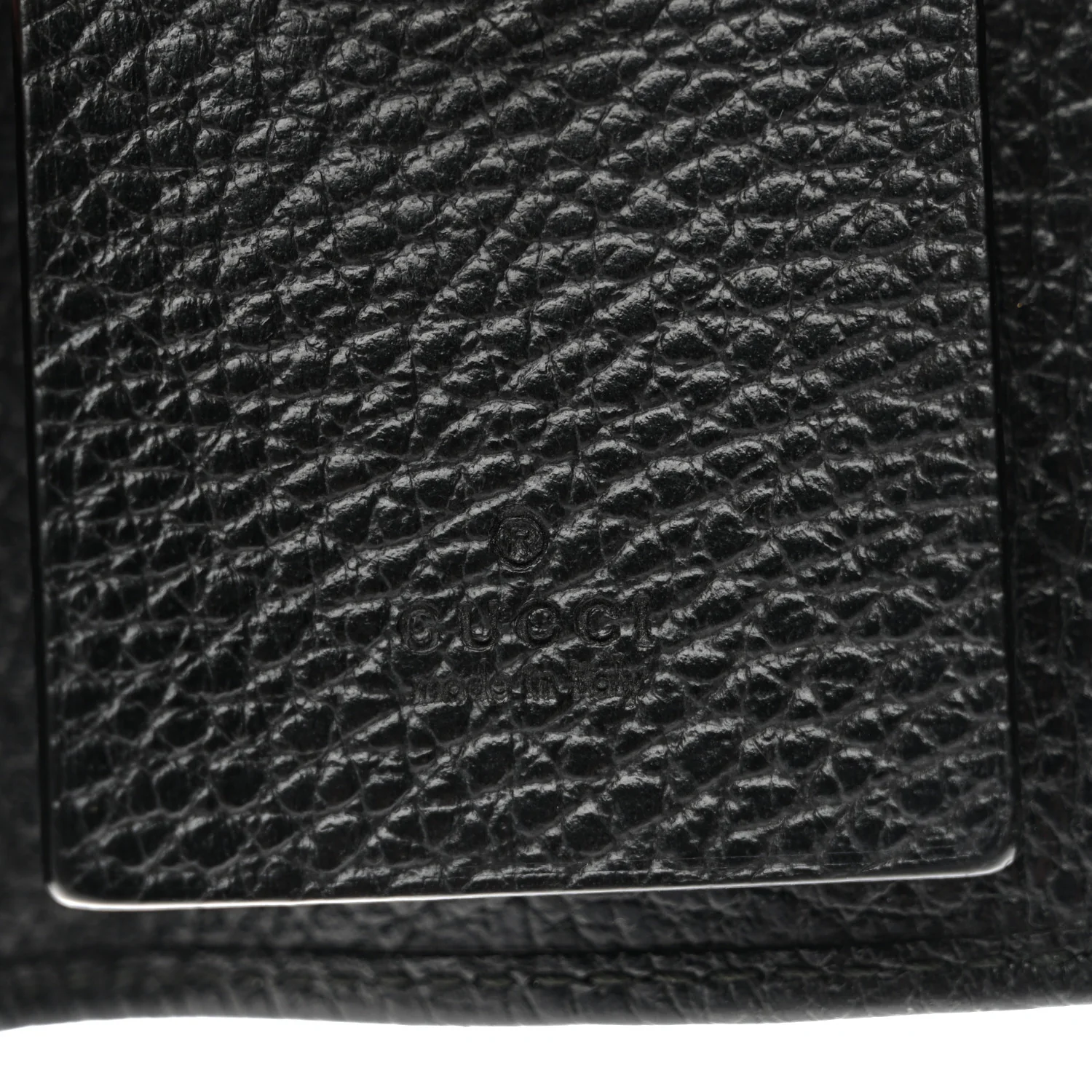 Pebbled Calfskin GG Marmont 6 Key Holder Black - Image 6