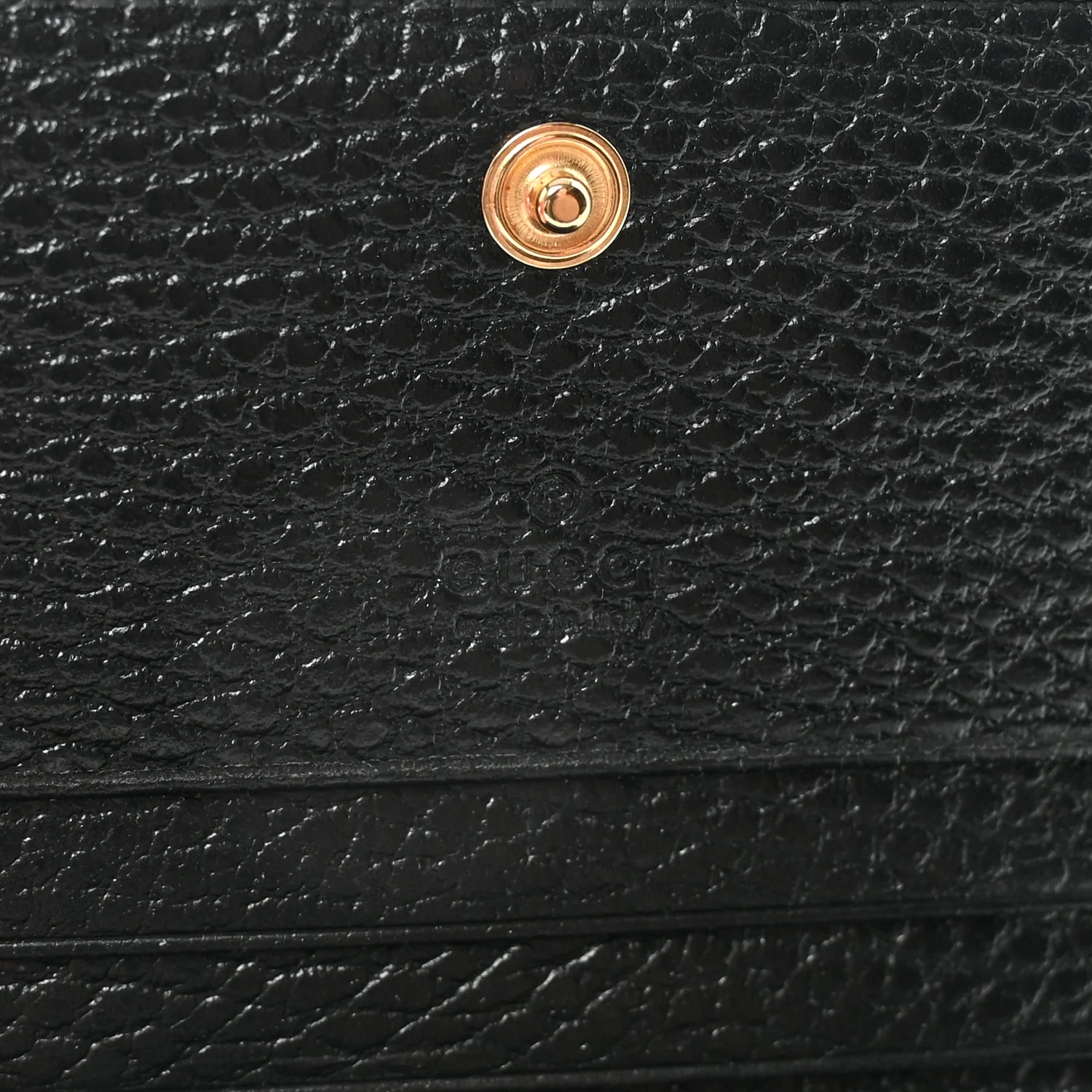 Pebbled Calfskin GG Marmont Card Case Black - Image 6