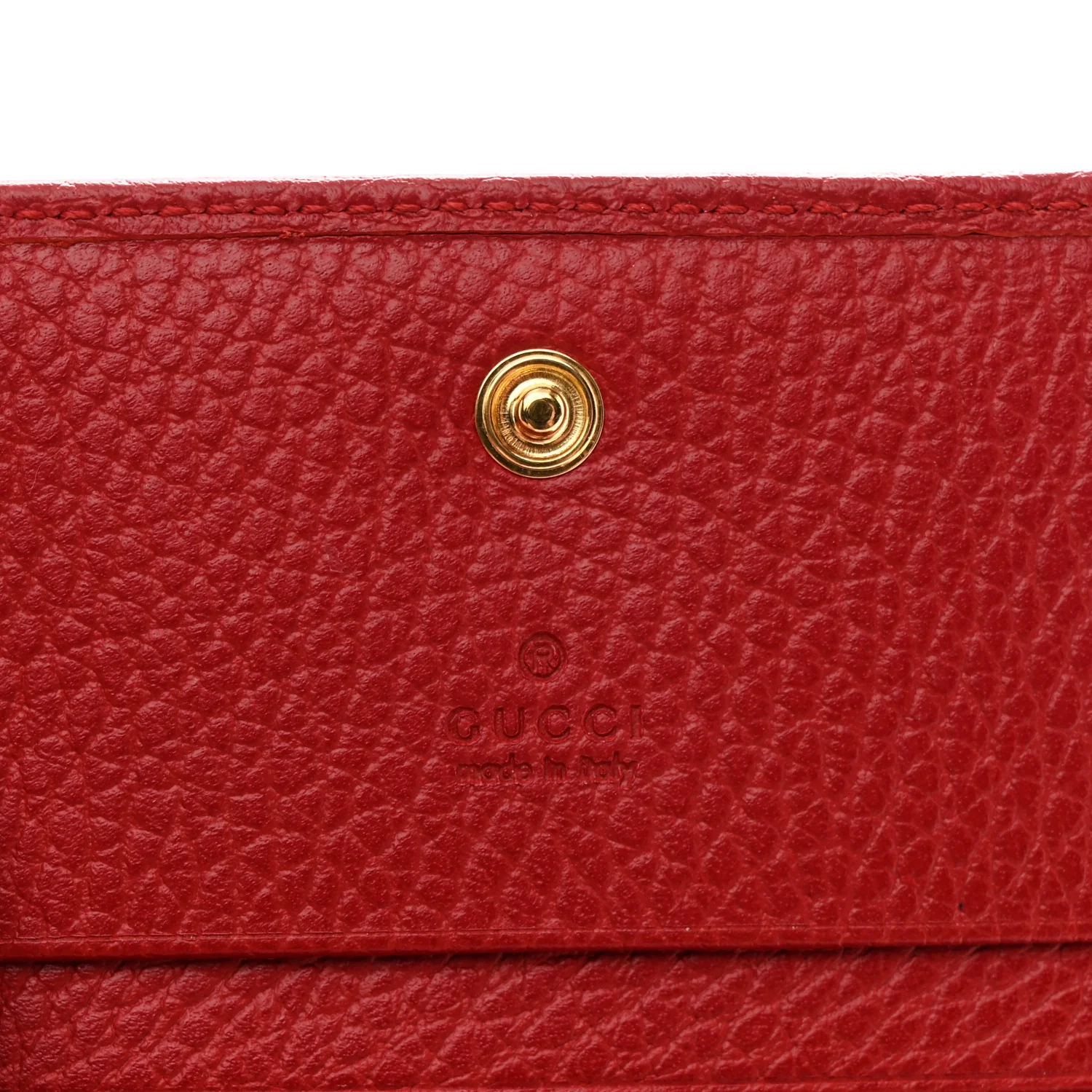 Pebbled Calfskin GG Marmont Card Case Hibiscus Red - Image 6