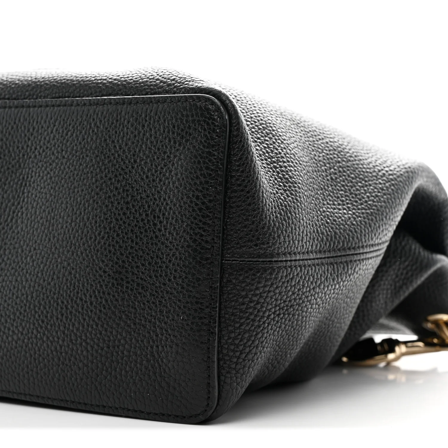 Pebbled Calfskin Large Soho Hobo Black - Image 10