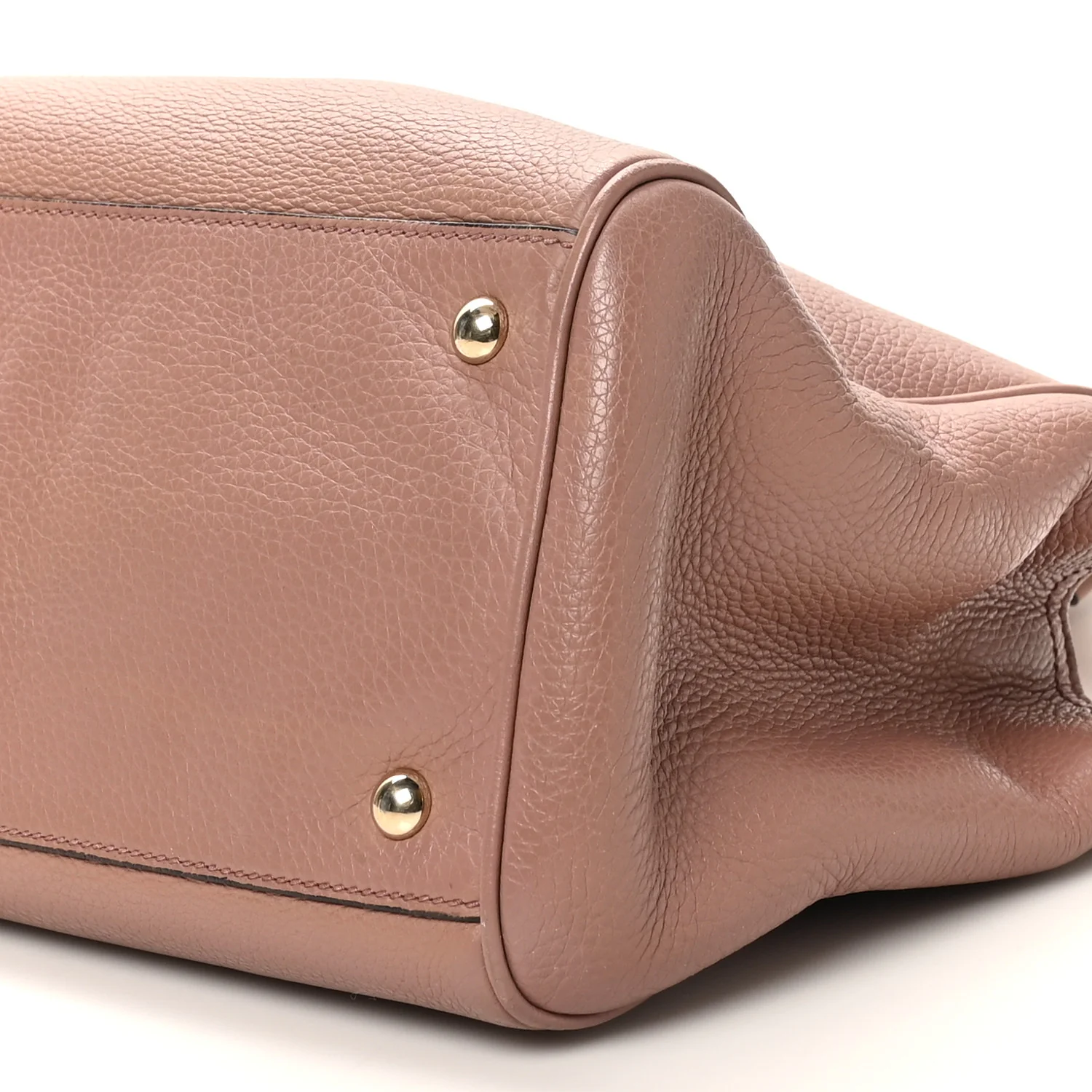 Pebbled Calfskin Medium Bamboo Shopper Tote Dark Cipria - Image 10
