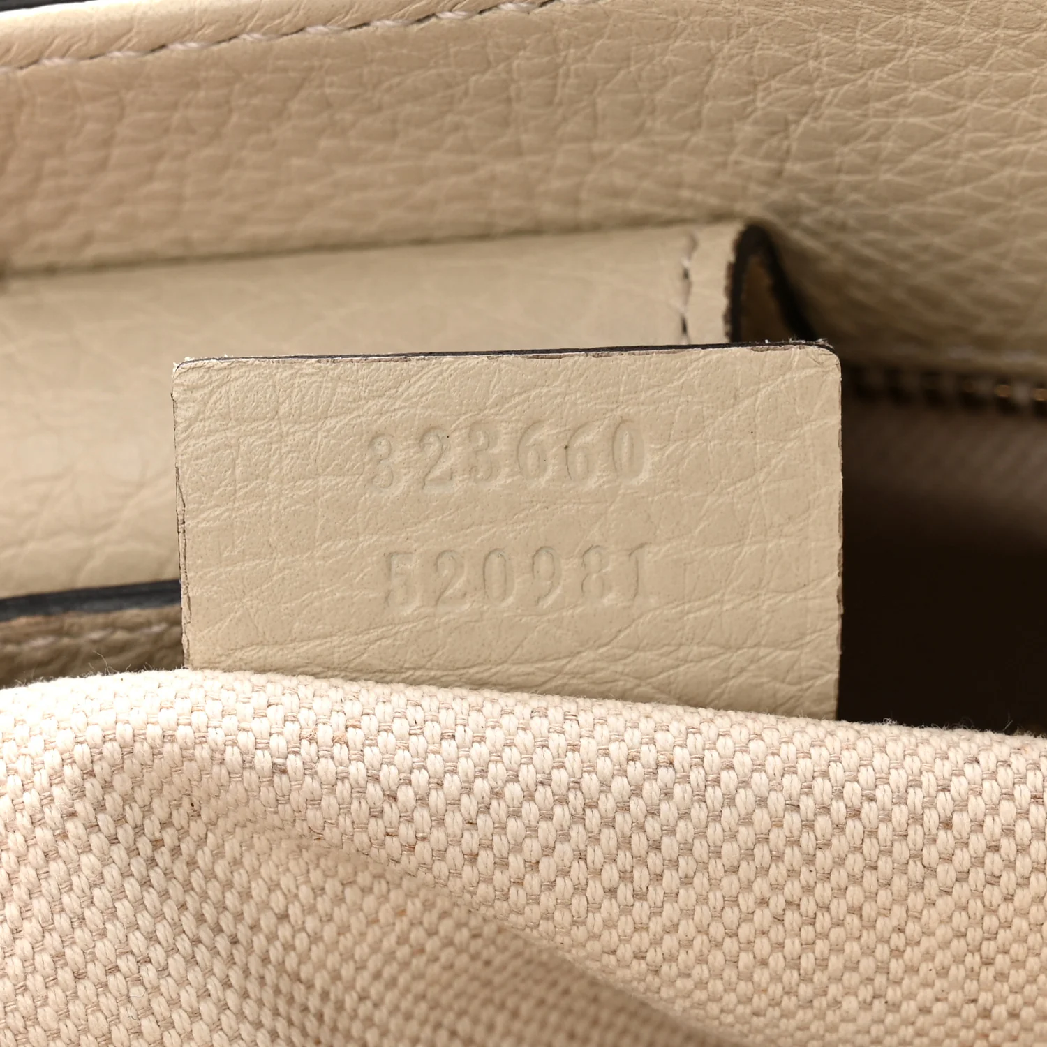 Pebbled Calfskin Medium Bamboo Shopper Tote Off White - Image 13
