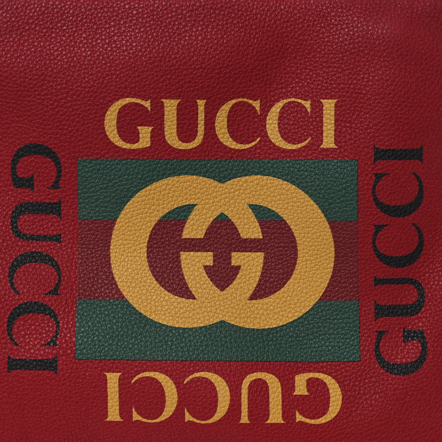 Pebbled Calfskin Medium Logo Portfolio Clutch Hibiscus Red - Image 8