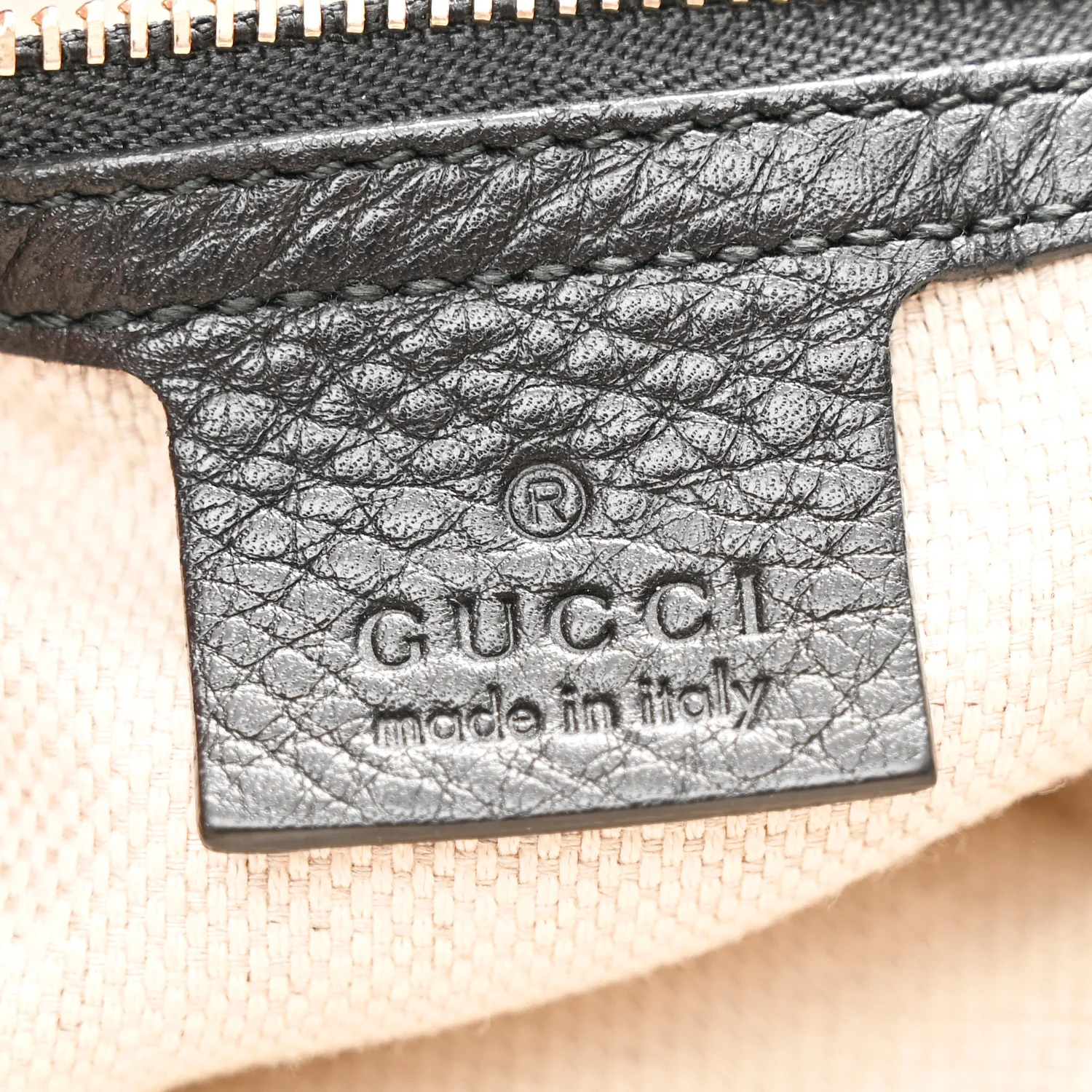 Pebbled Calfskin Medium Soho Chain Hobo Black - Image 6