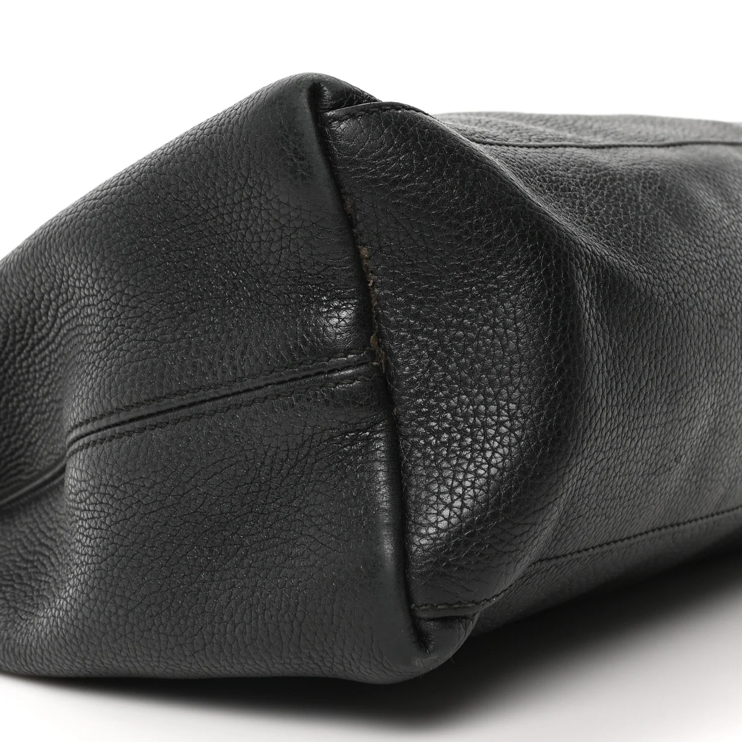 Pebbled Calfskin Medium Soho Chain Shoulder Bag Black - Image 9