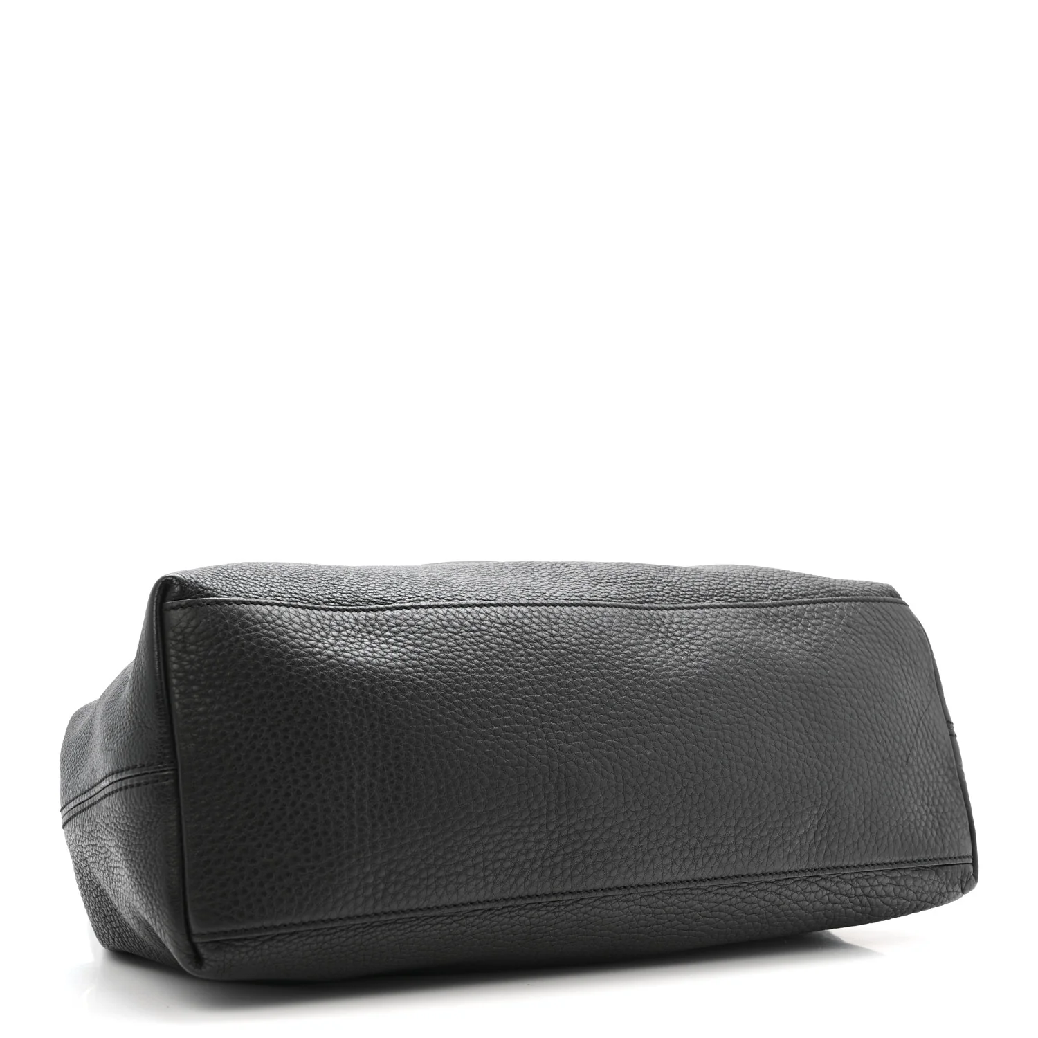 Pebbled Calfskin Medium Soho Chain Shoulder Bag Black - Image 4