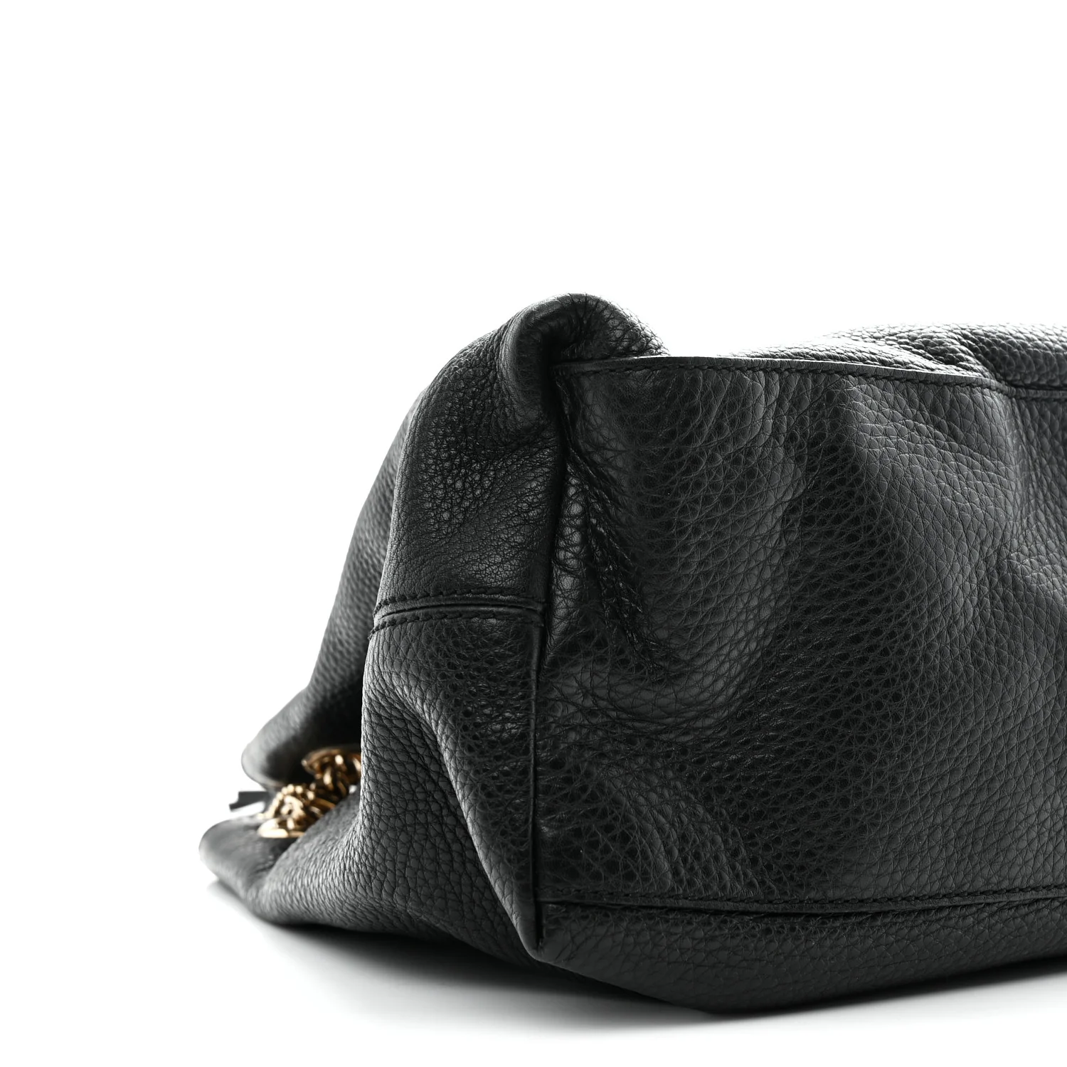 Pebbled Calfskin Medium Soho Chain Shoulder Bag Black - Image 17