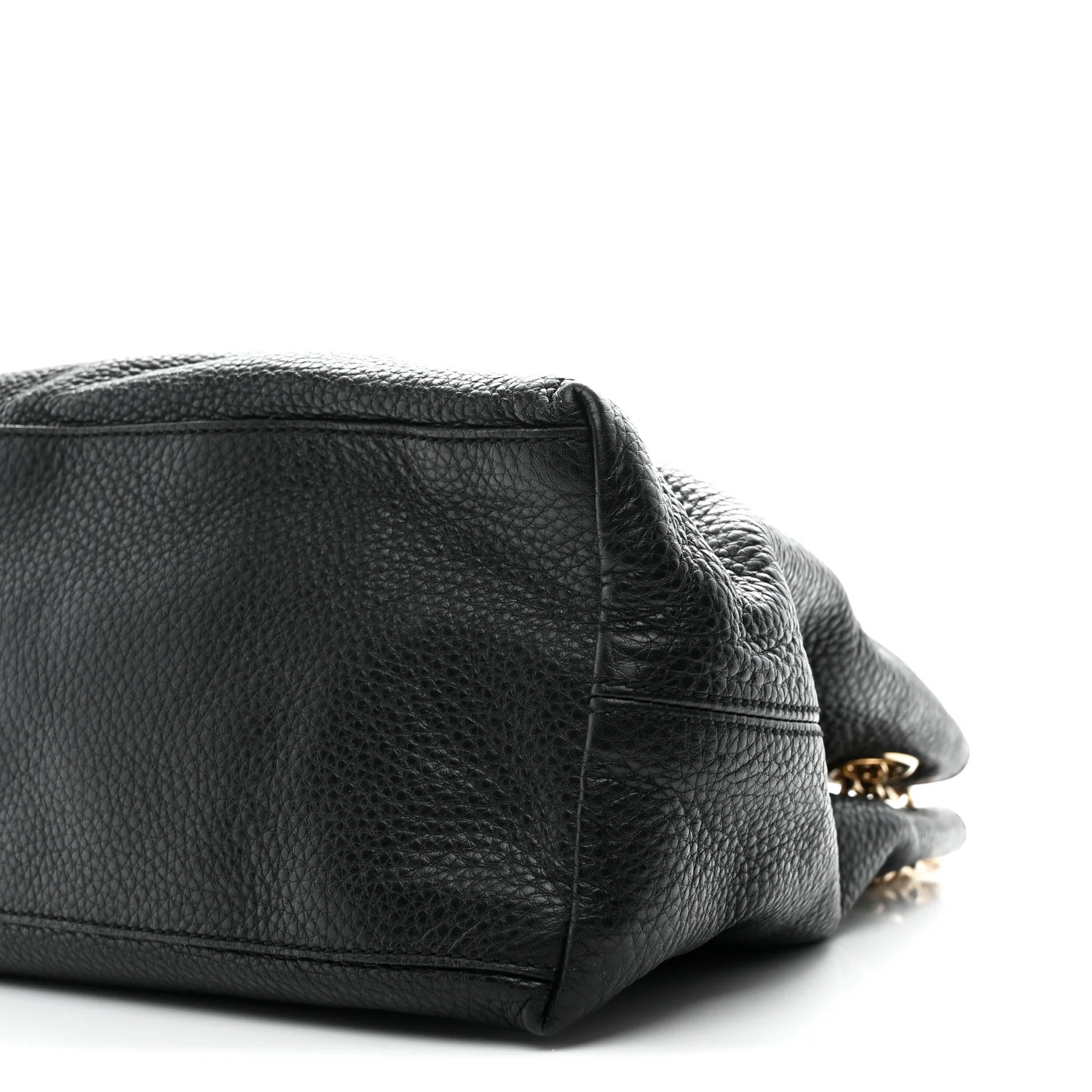 Pebbled Calfskin Medium Soho Chain Shoulder Bag Black - Image 18