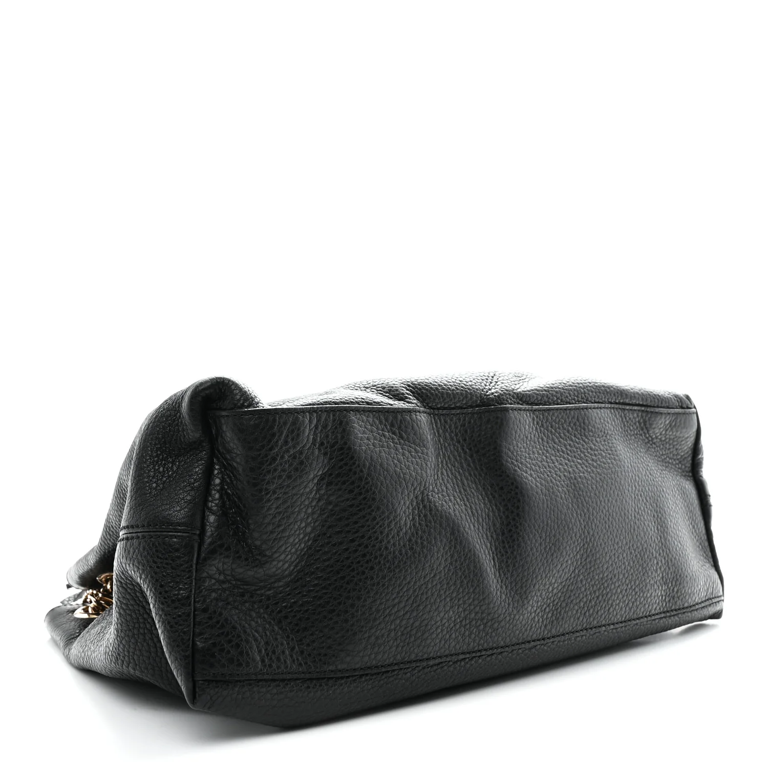 Pebbled Calfskin Medium Soho Chain Shoulder Bag Black - Image 7
