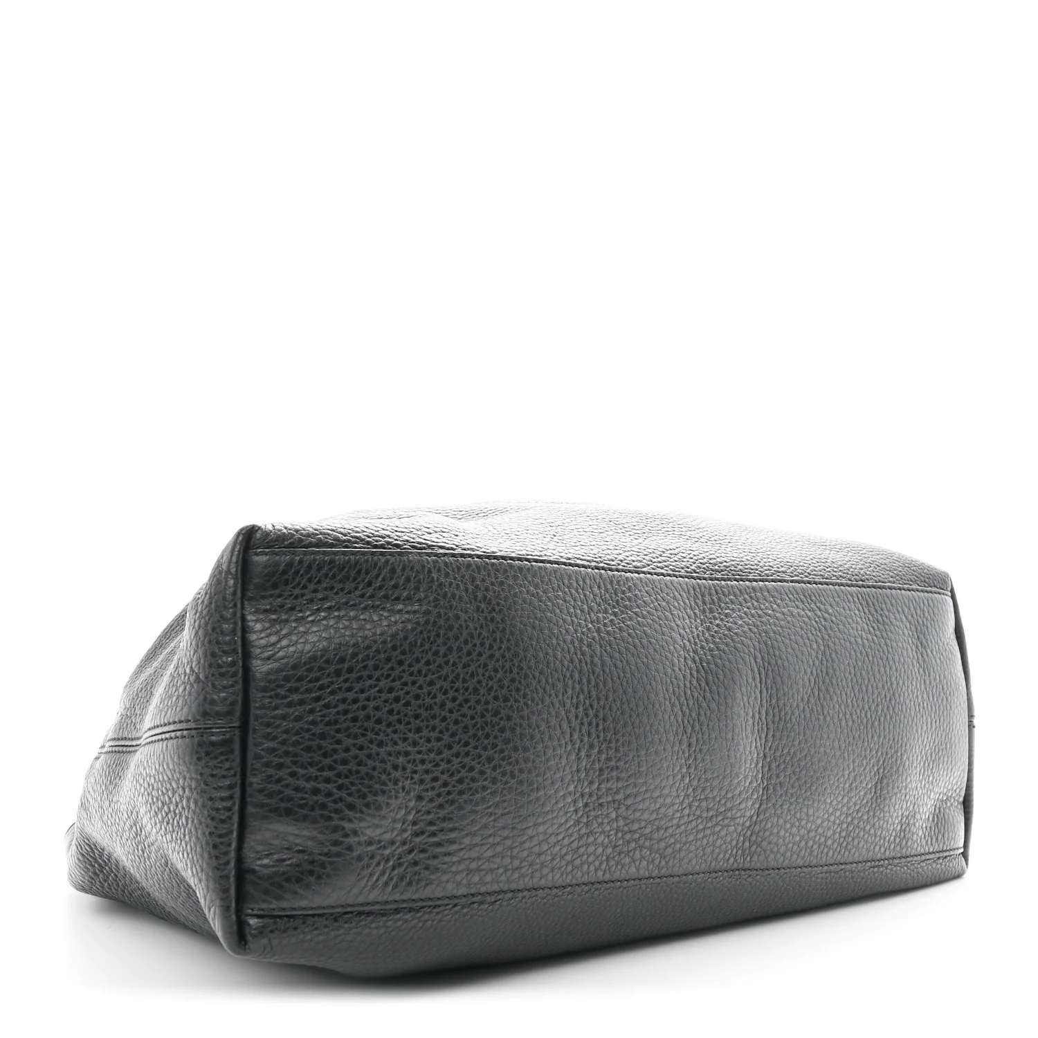 Pebbled Calfskin Medium Soho Chain Shoulder Bag Black - Image 4