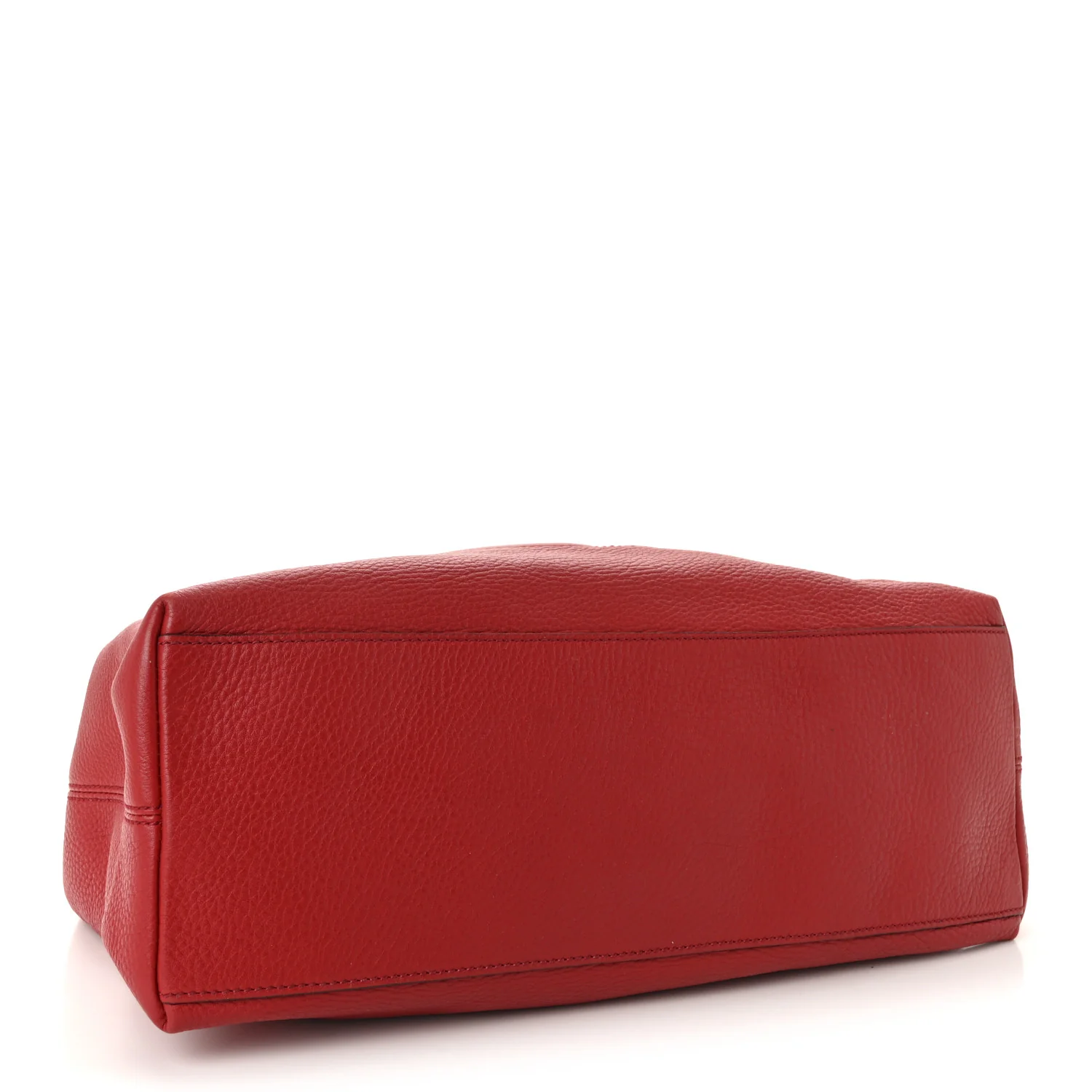 Pebbled Calfskin Medium Soho Chain Shoulder Bag Tabasco Red - Image 4