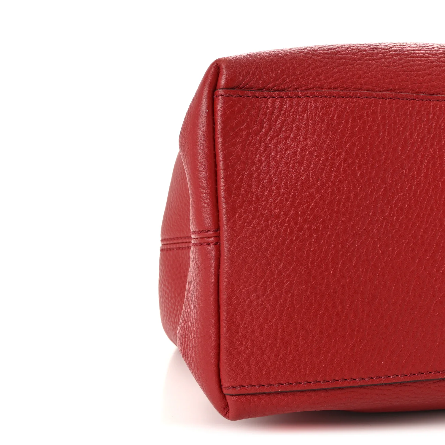 Pebbled Calfskin Medium Soho Chain Shoulder Bag Tabasco Red - Image 9