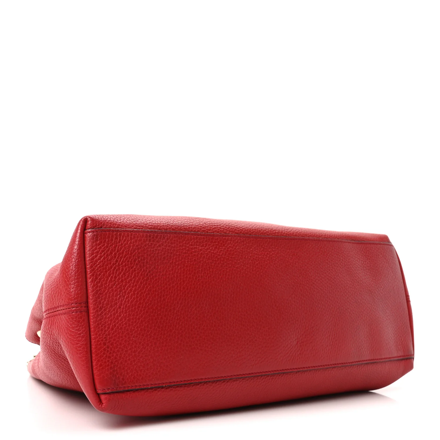 Pebbled Calfskin Medium Soho Chain Shoulder Bag Tabasco Red - Image 4