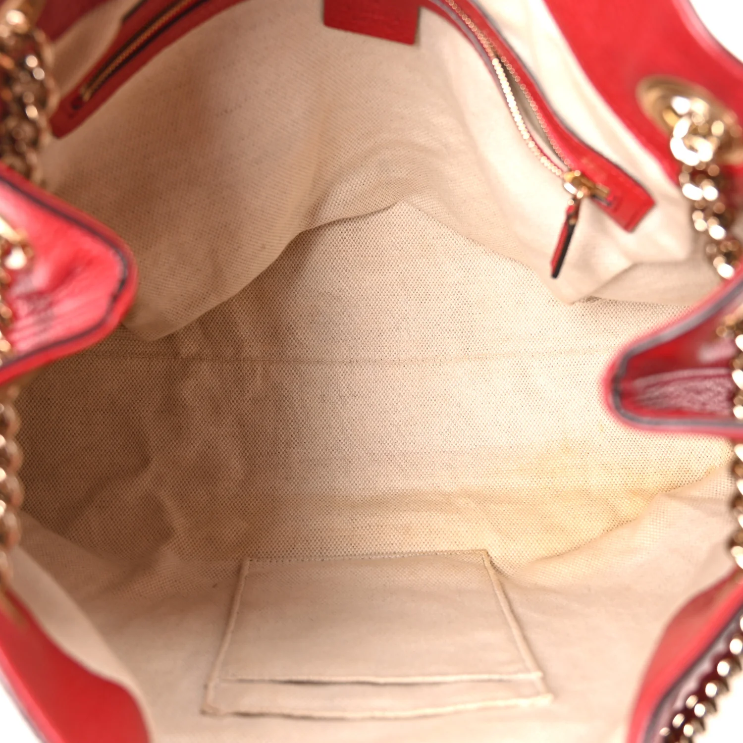 Pebbled Calfskin Medium Soho Chain Shoulder Bag Tabasco Red - Image 5