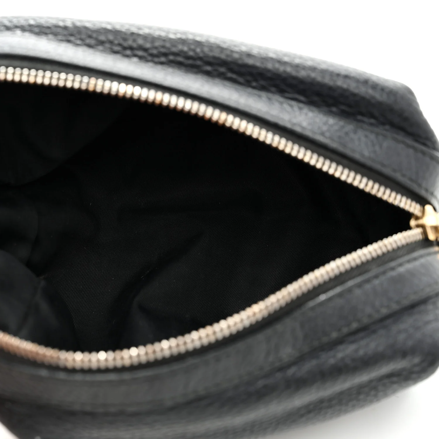 Pebbled Calfskin Medium Soho Cosmetic Case Black - Image 5