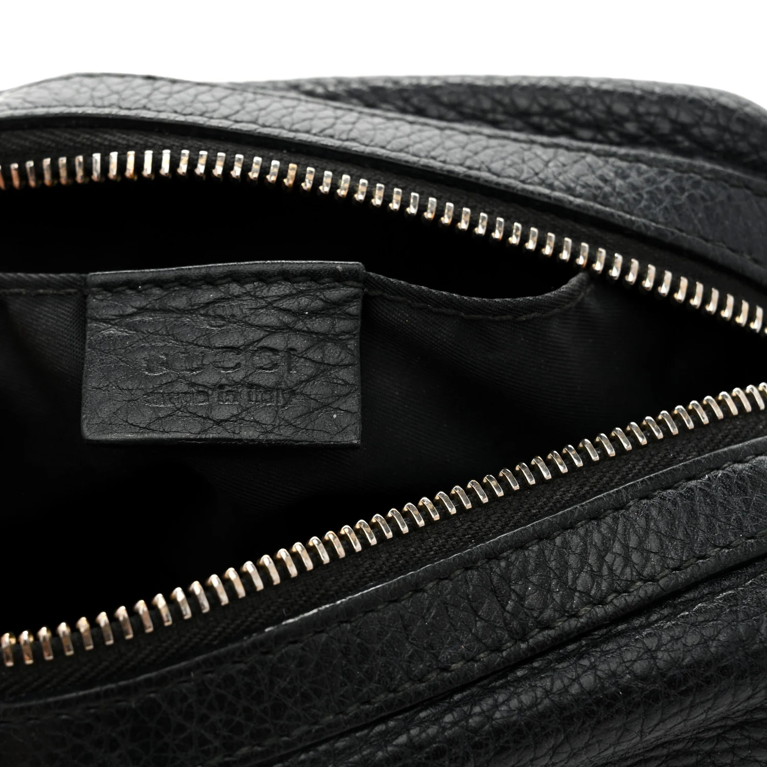 Pebbled Calfskin Medium Soho Cosmetic Case Black - Image 6