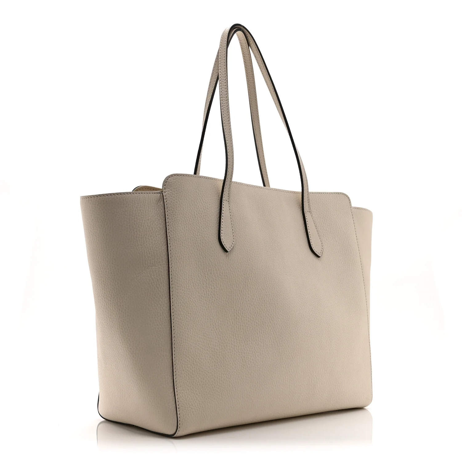 Pebbled Calfskin Medium Swing Tote Off White - Image 3