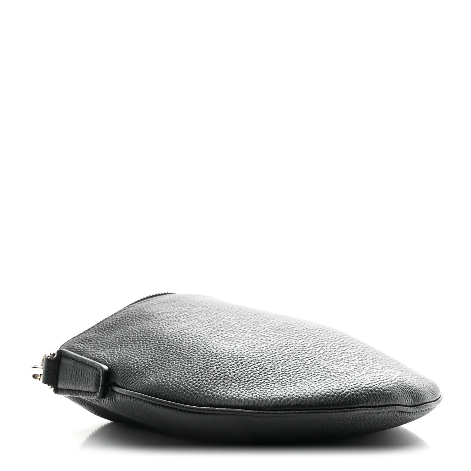 Pebbled Calfskin Mini B Shoudler Bag Black - Image 4