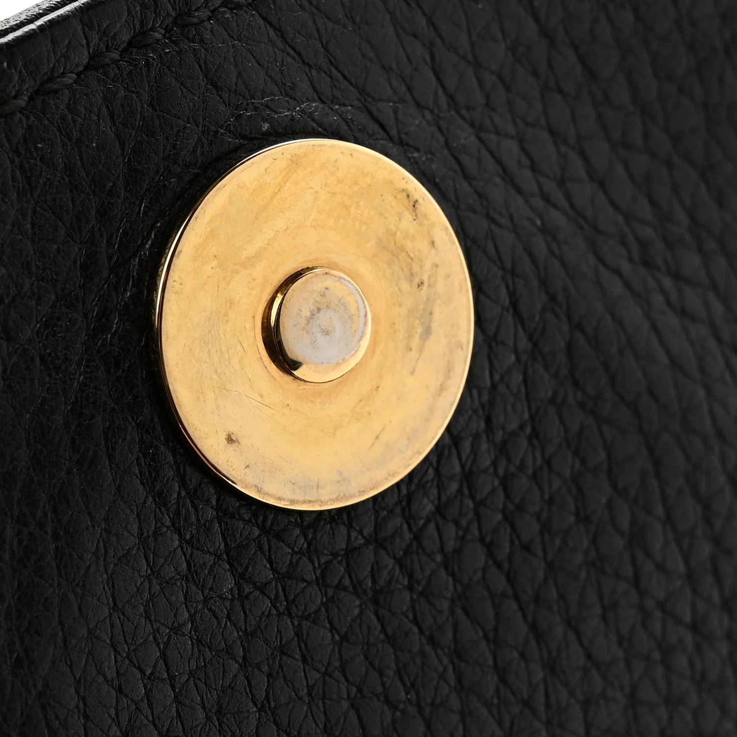 Pebbled Calfskin Small 1973 Chain Shoulder Bag Black - Image 12
