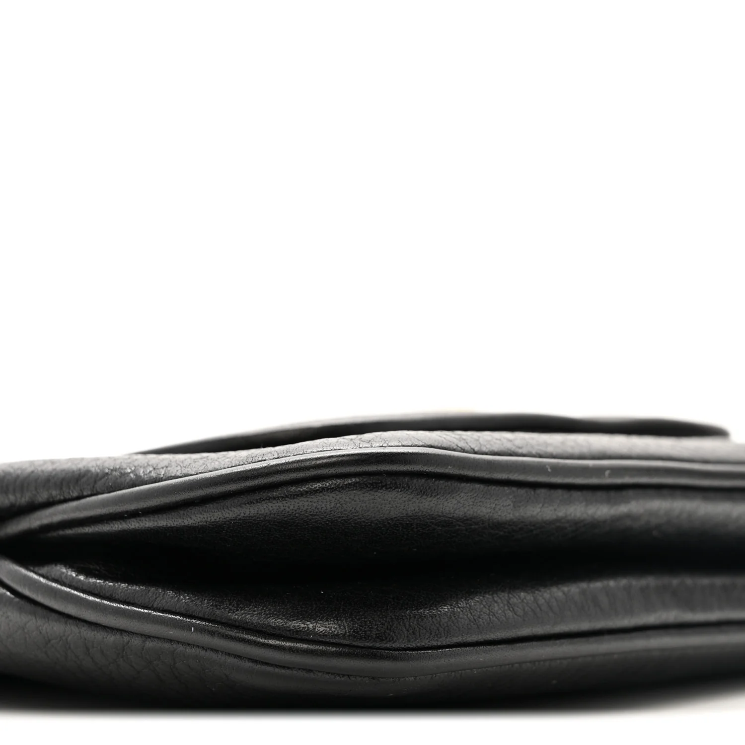 Pebbled Calfskin Small 1973 Chain Shoulder Bag Black - Image 9