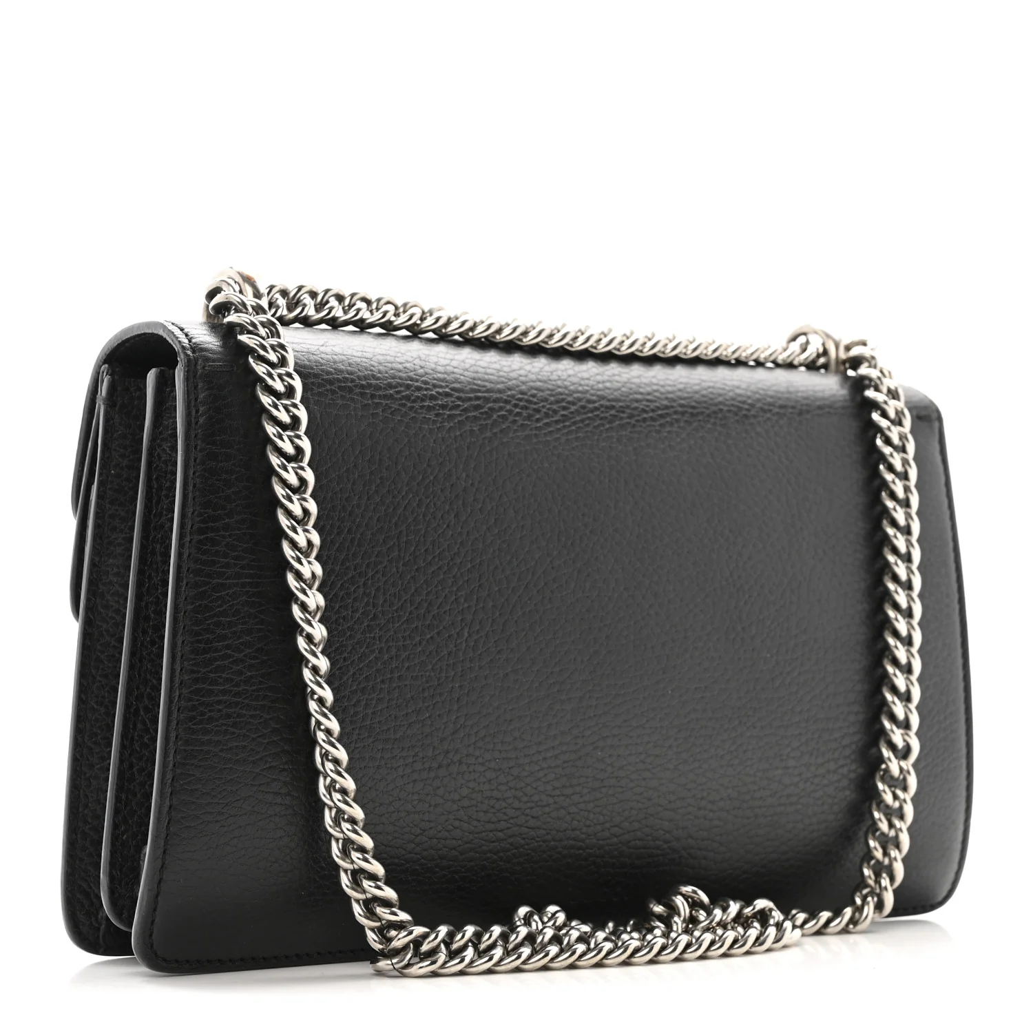 Pebbled Calfskin Small Dionysus Shoulder Bag Black - Image 3