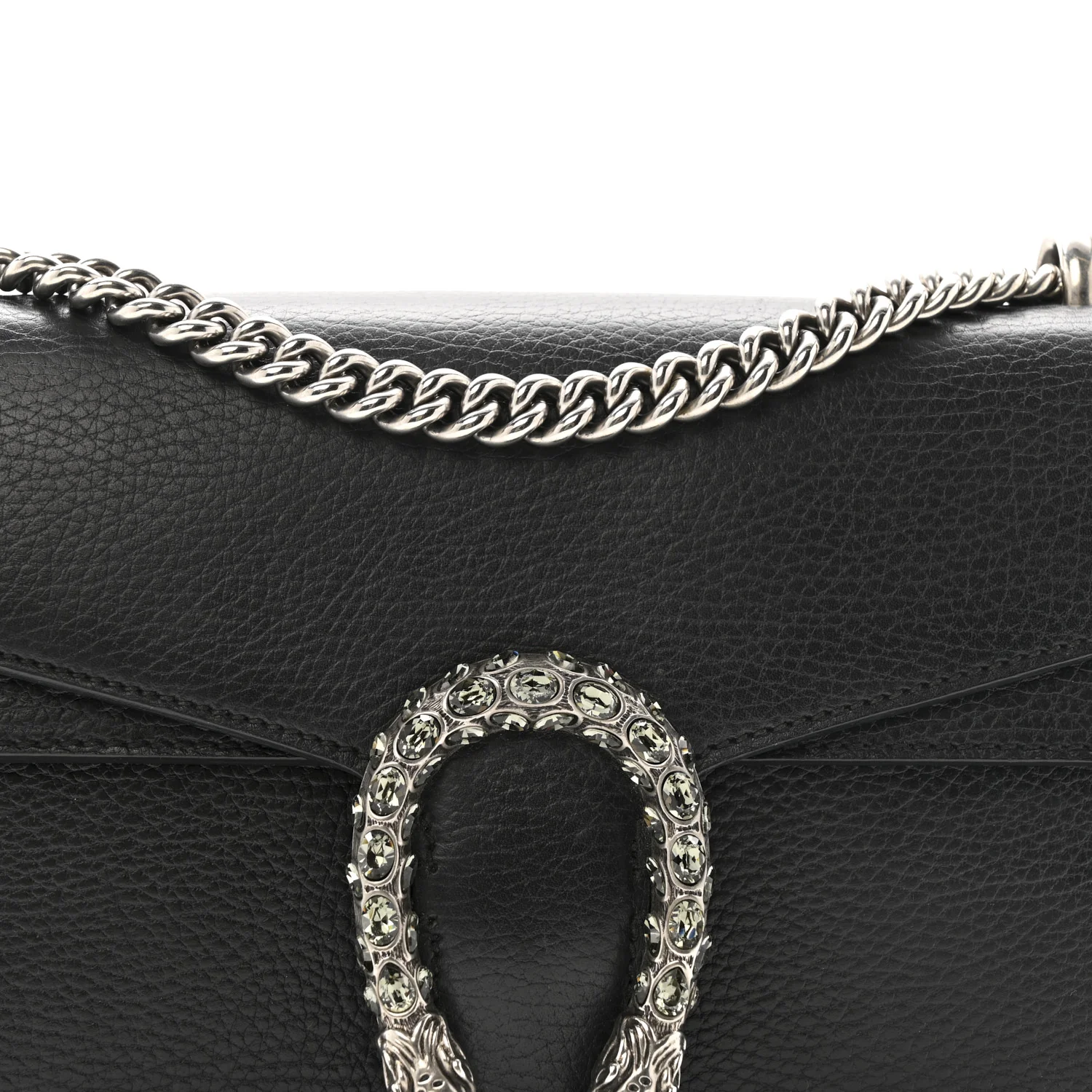 Pebbled Calfskin Small Dionysus Shoulder Bag Black - Image 9