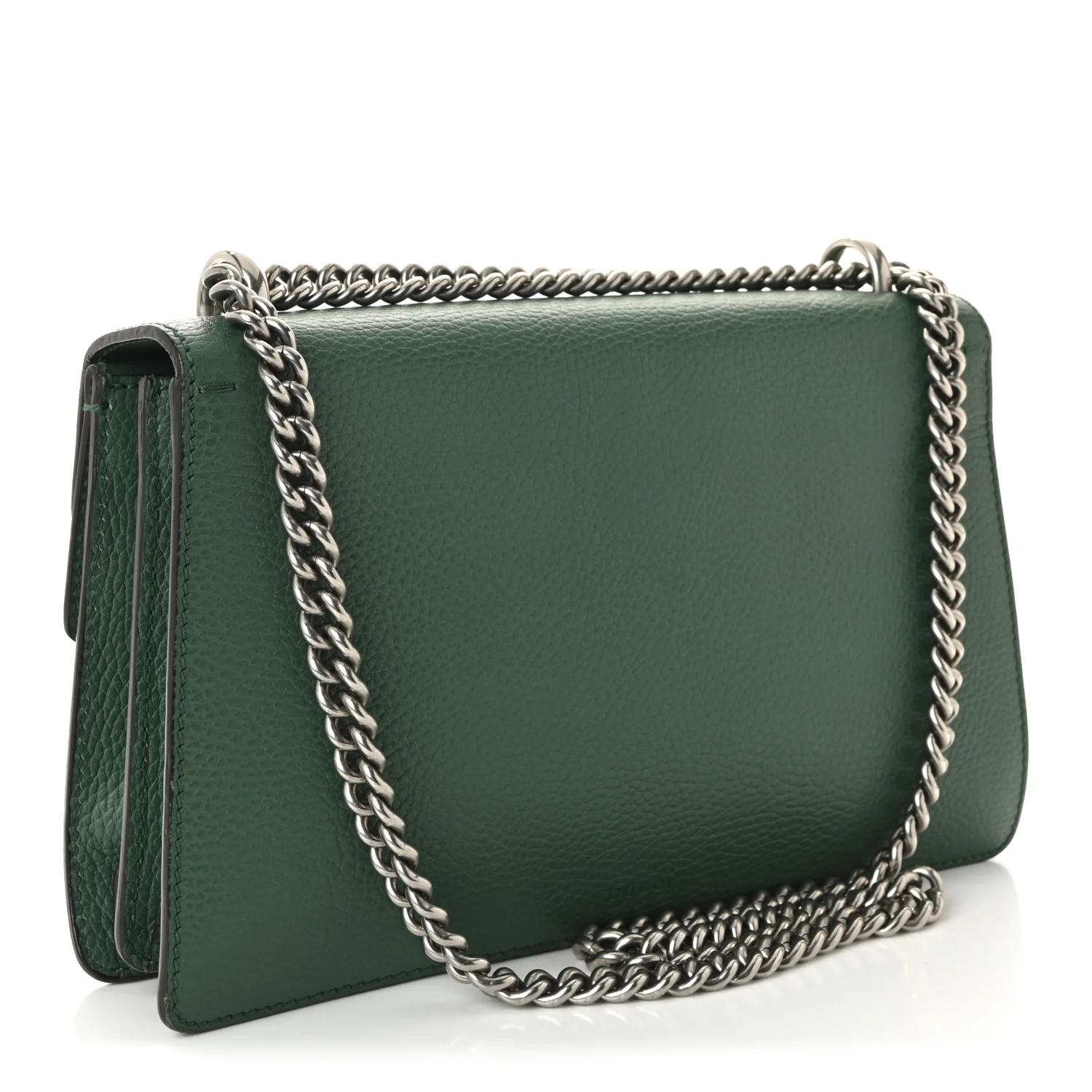 Pebbled Calfskin Small Dionysus Shoulder Bag Emerald - Image 3