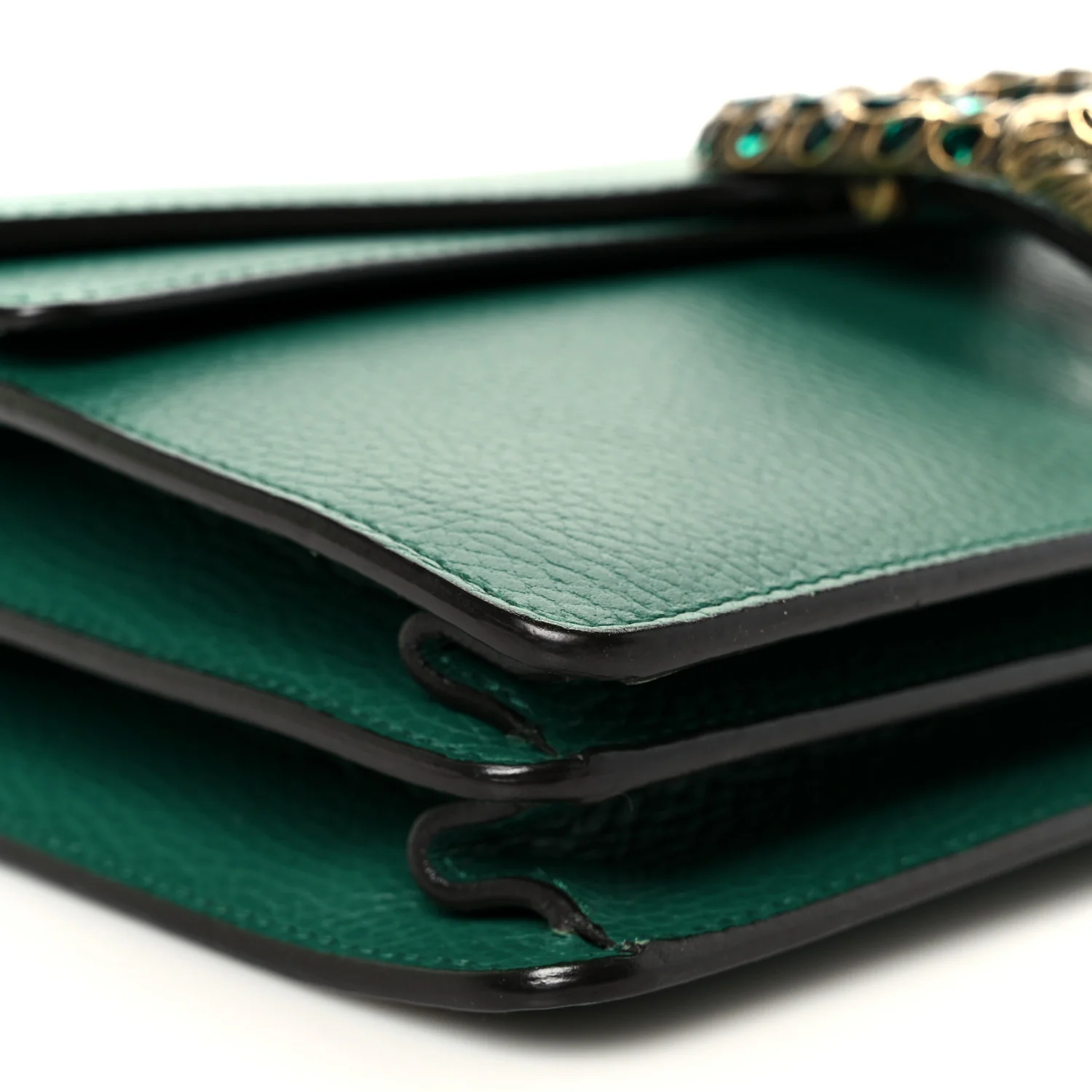 Pebbled Calfskin Small Dionysus Shoulder Bag Emerald - Image 10