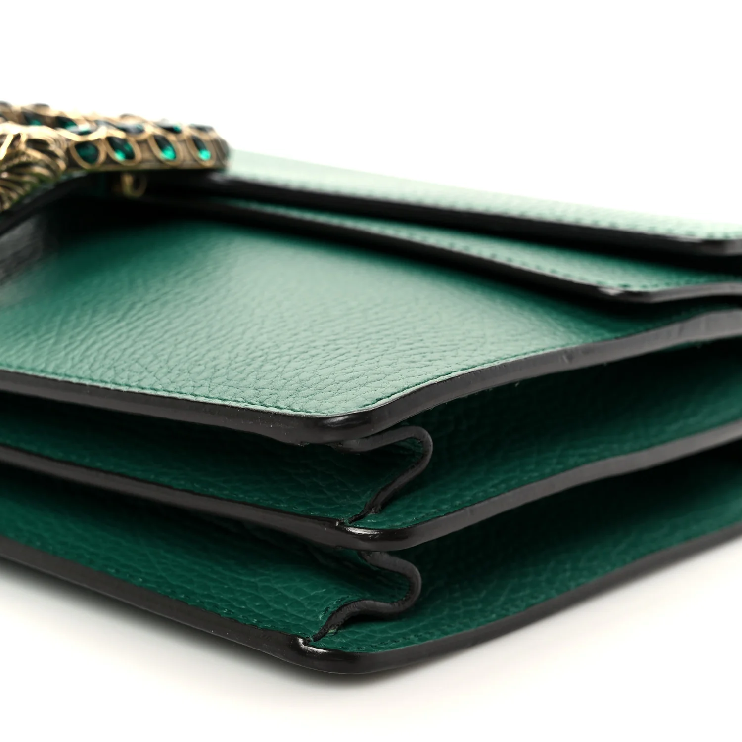 Pebbled Calfskin Small Dionysus Shoulder Bag Emerald - Image 11