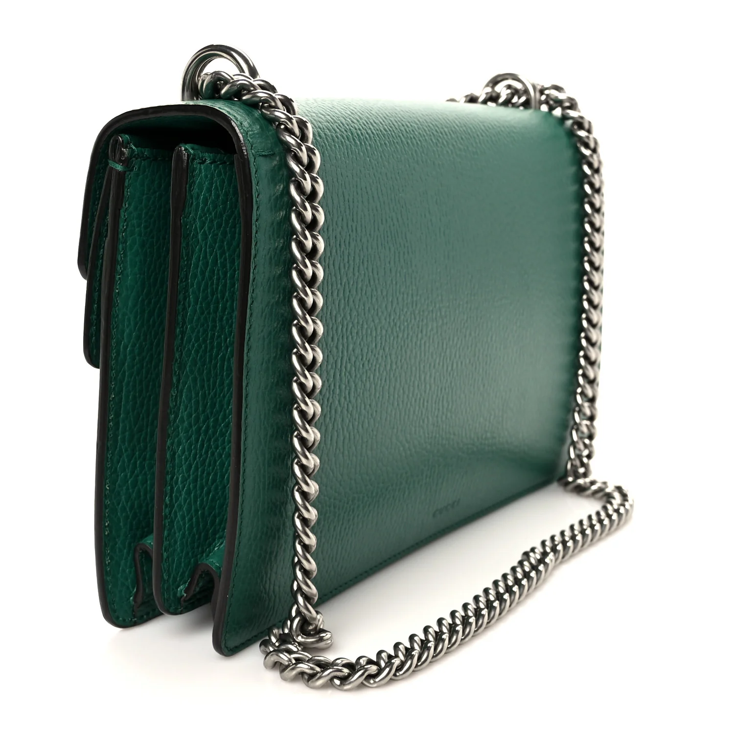 Pebbled Calfskin Small Dionysus Shoulder Bag Emerald - Image 3