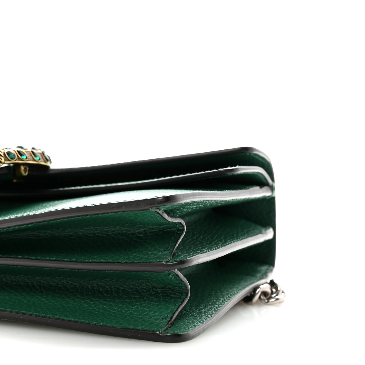 Pebbled Calfskin Small Dionysus Shoulder Bag Emerald - Image 10