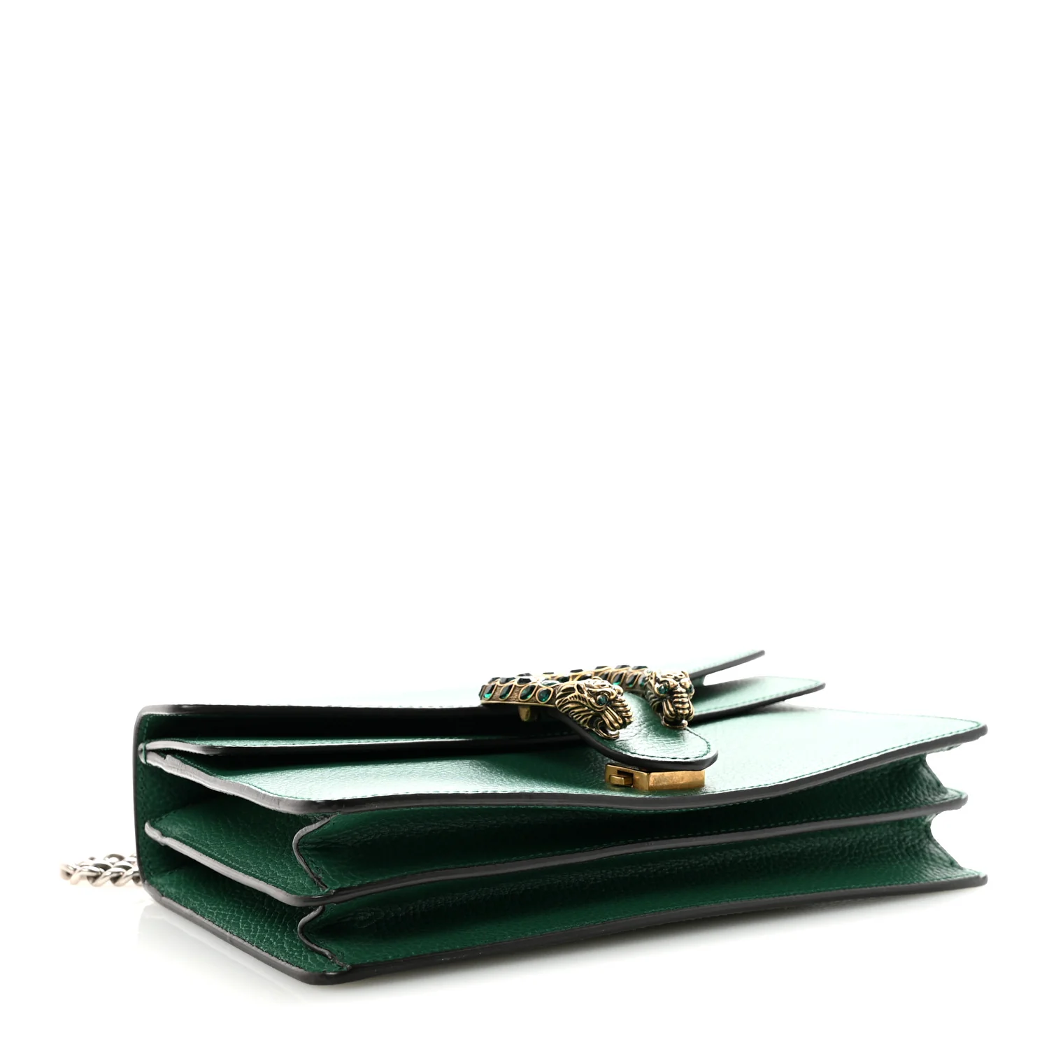 Pebbled Calfskin Small Dionysus Shoulder Bag Emerald - Image 4