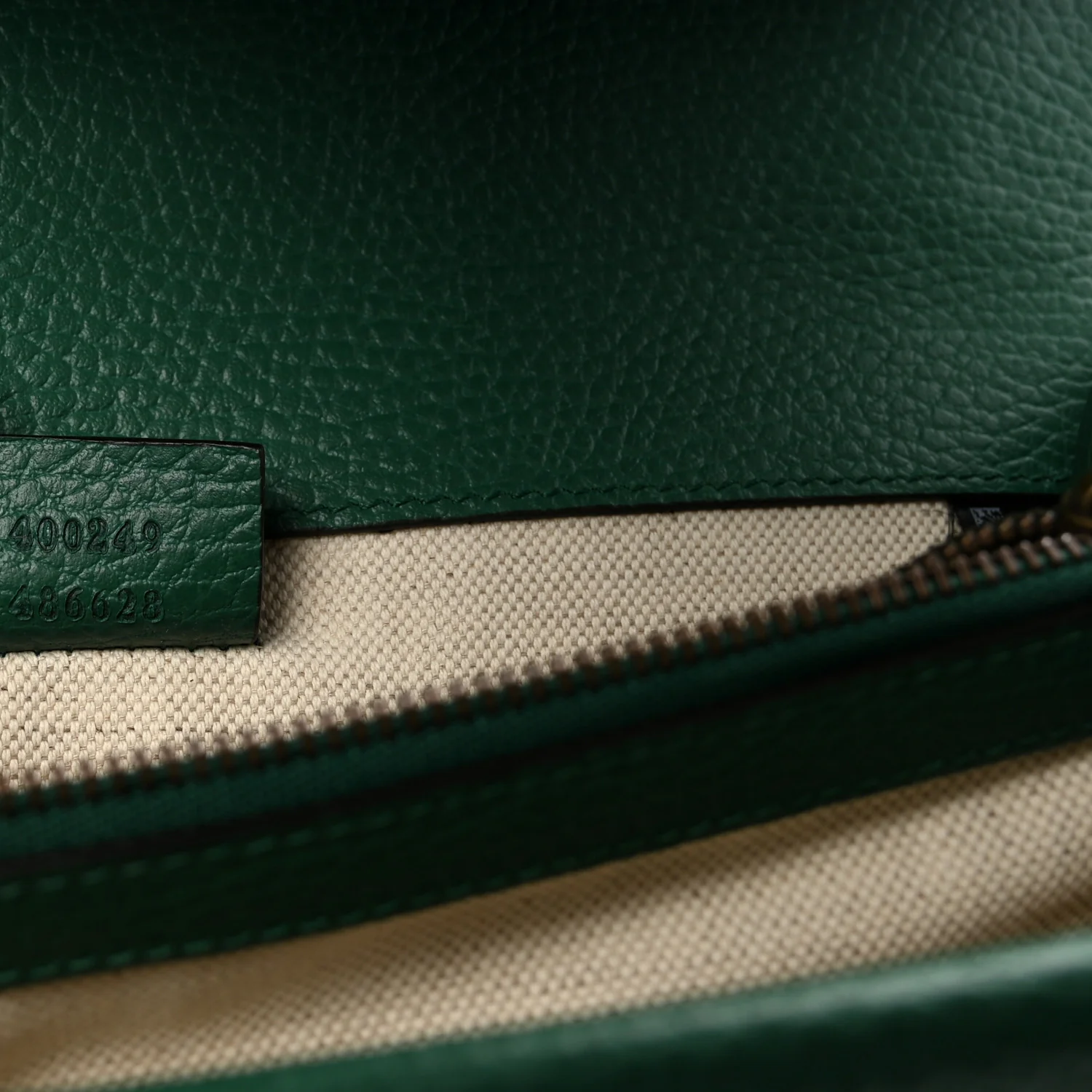 Pebbled Calfskin Small Dionysus Shoulder Bag Emerald - Image 7