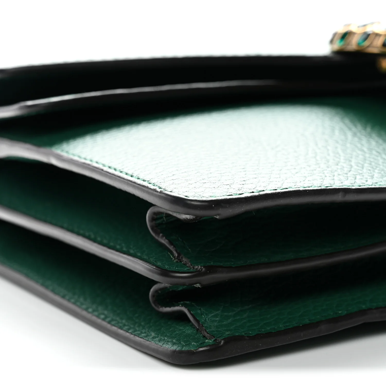 Pebbled Calfskin Small Dionysus Shoulder Bag Emerald - Image 23