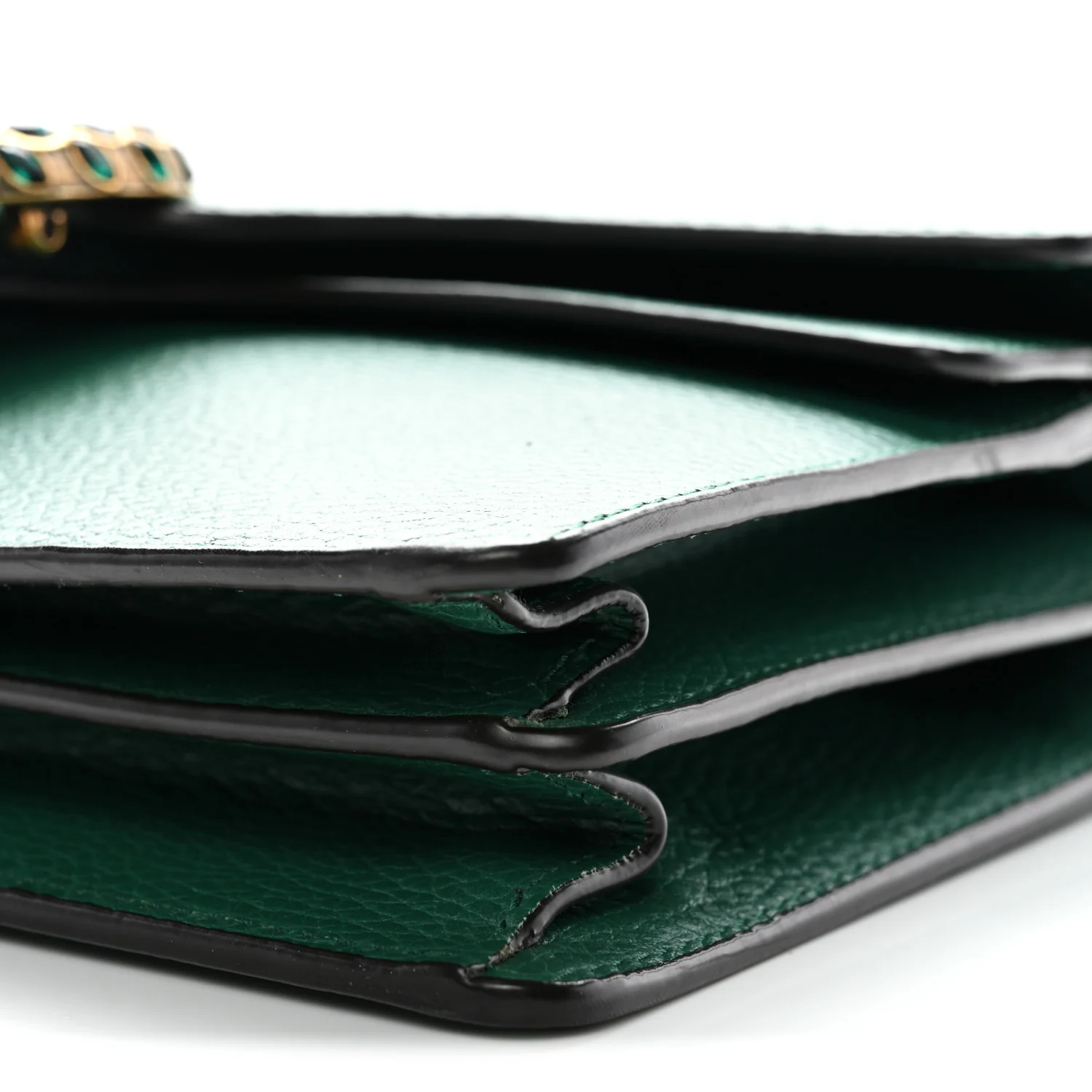 Pebbled Calfskin Small Dionysus Shoulder Bag Emerald - Image 28