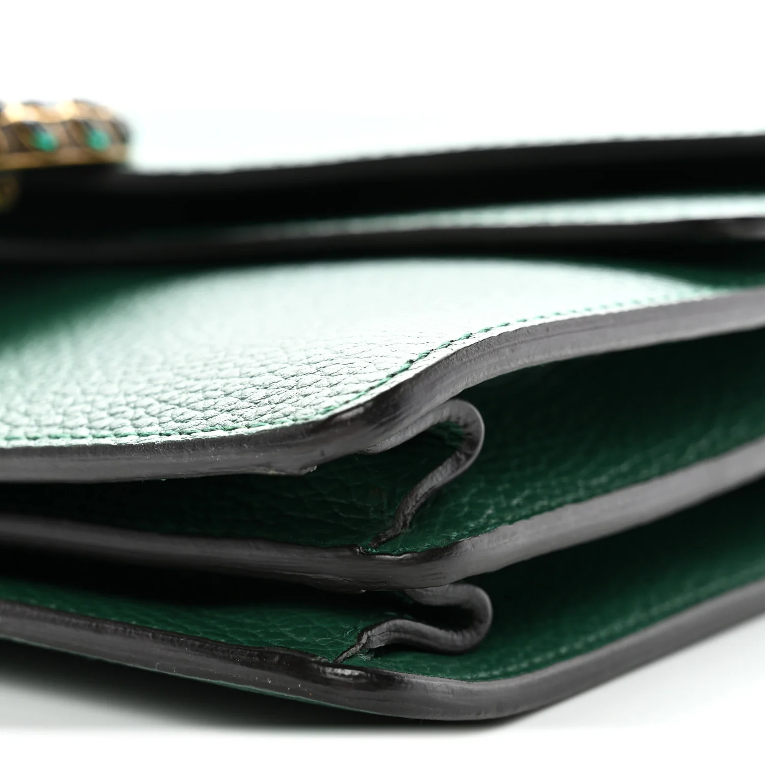 Pebbled Calfskin Small Dionysus Shoulder Bag Emerald - Image 10