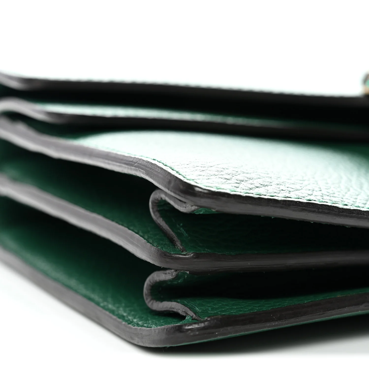 Pebbled Calfskin Small Dionysus Shoulder Bag Emerald - Image 9