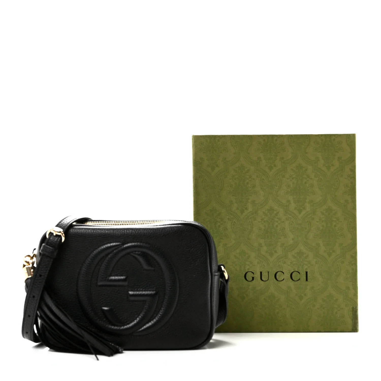 Pebbled Calfskin Small Soho Disco Bag Black - Image 11