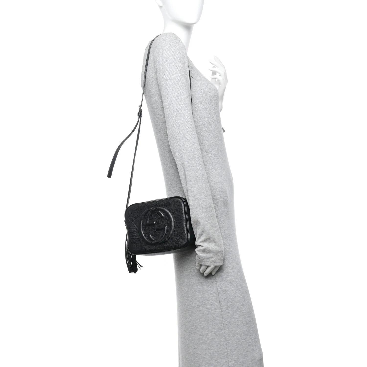 Pebbled Calfskin Small Soho Disco Bag Black - Image 2